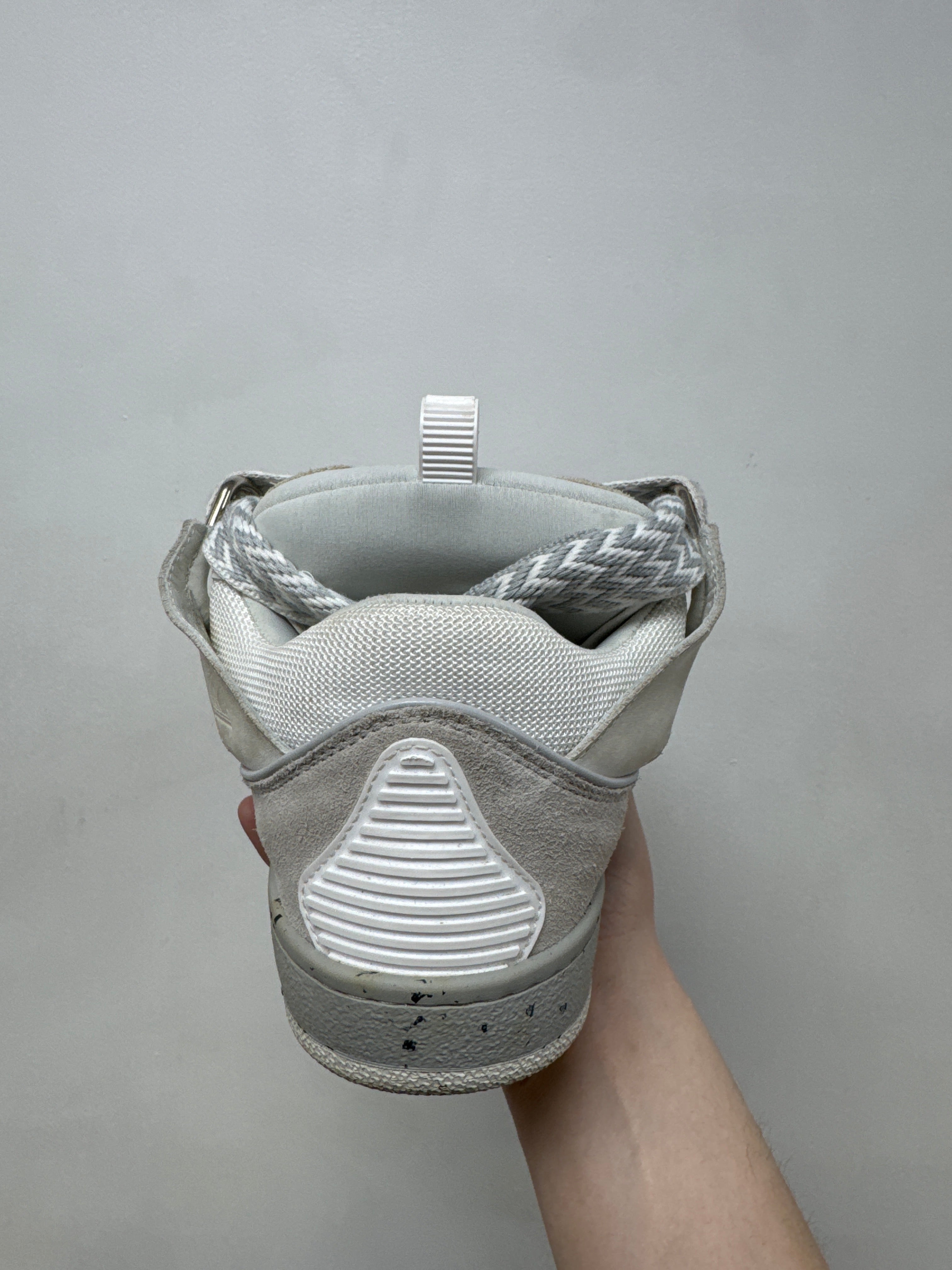 Lanvin Grey White Splatter Curb Sneakers