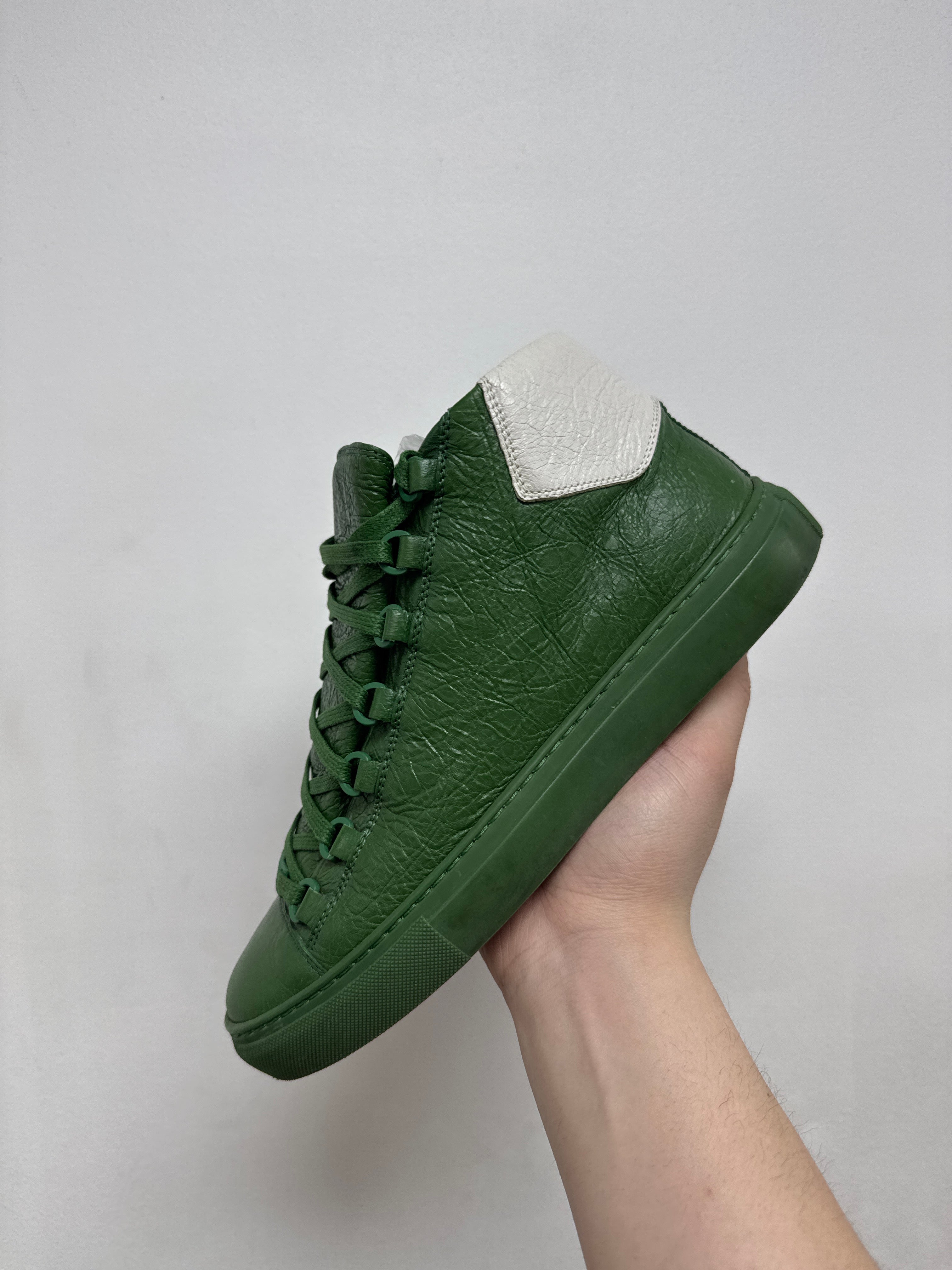 Balenciaga Green White Arena Sneakers