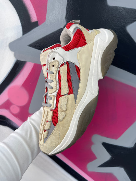 Amiri Bone Runner Red Cream Used 44 (US 11) No Box