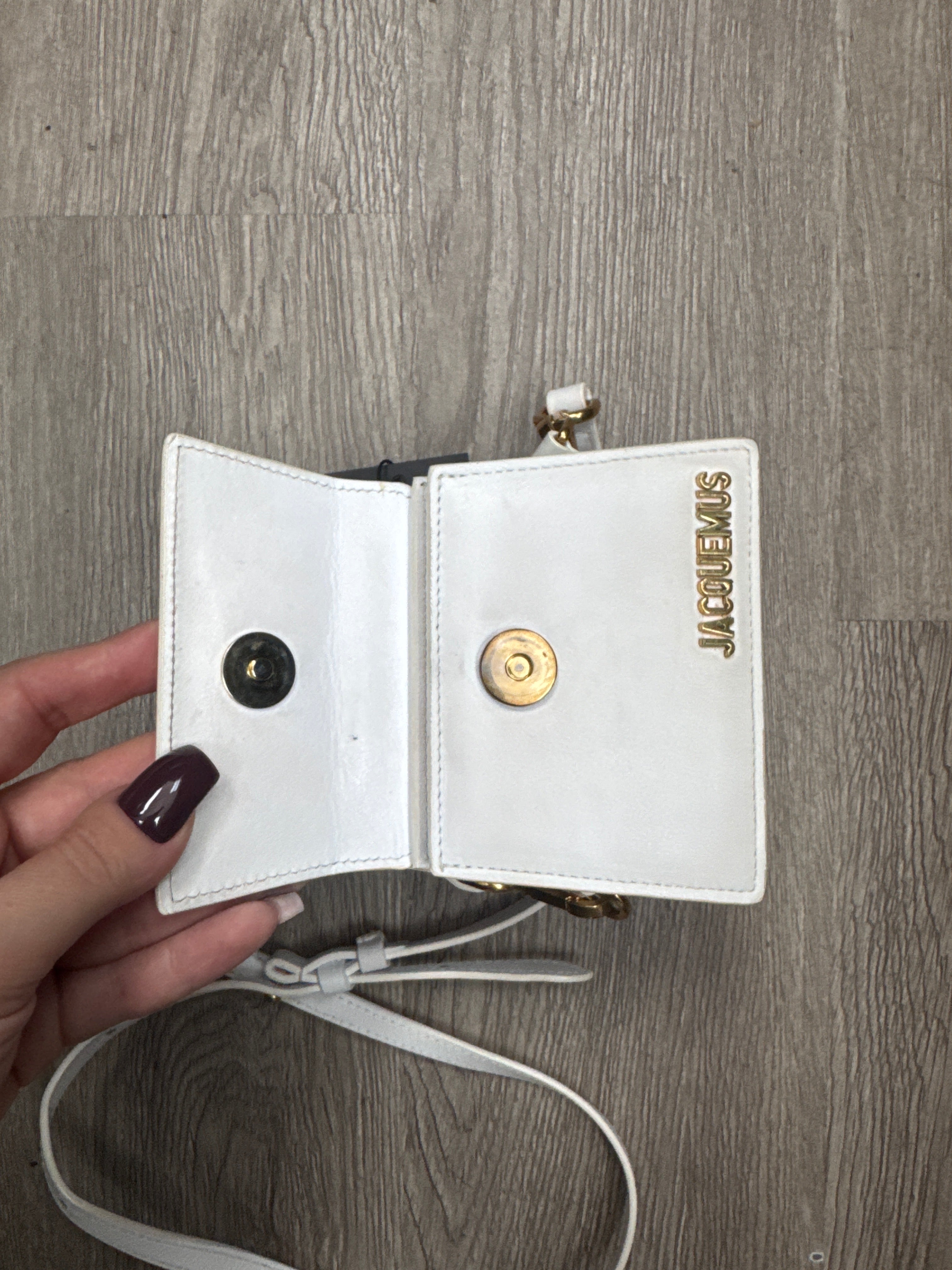 Jacquemus White Gold Crossbody Bag
