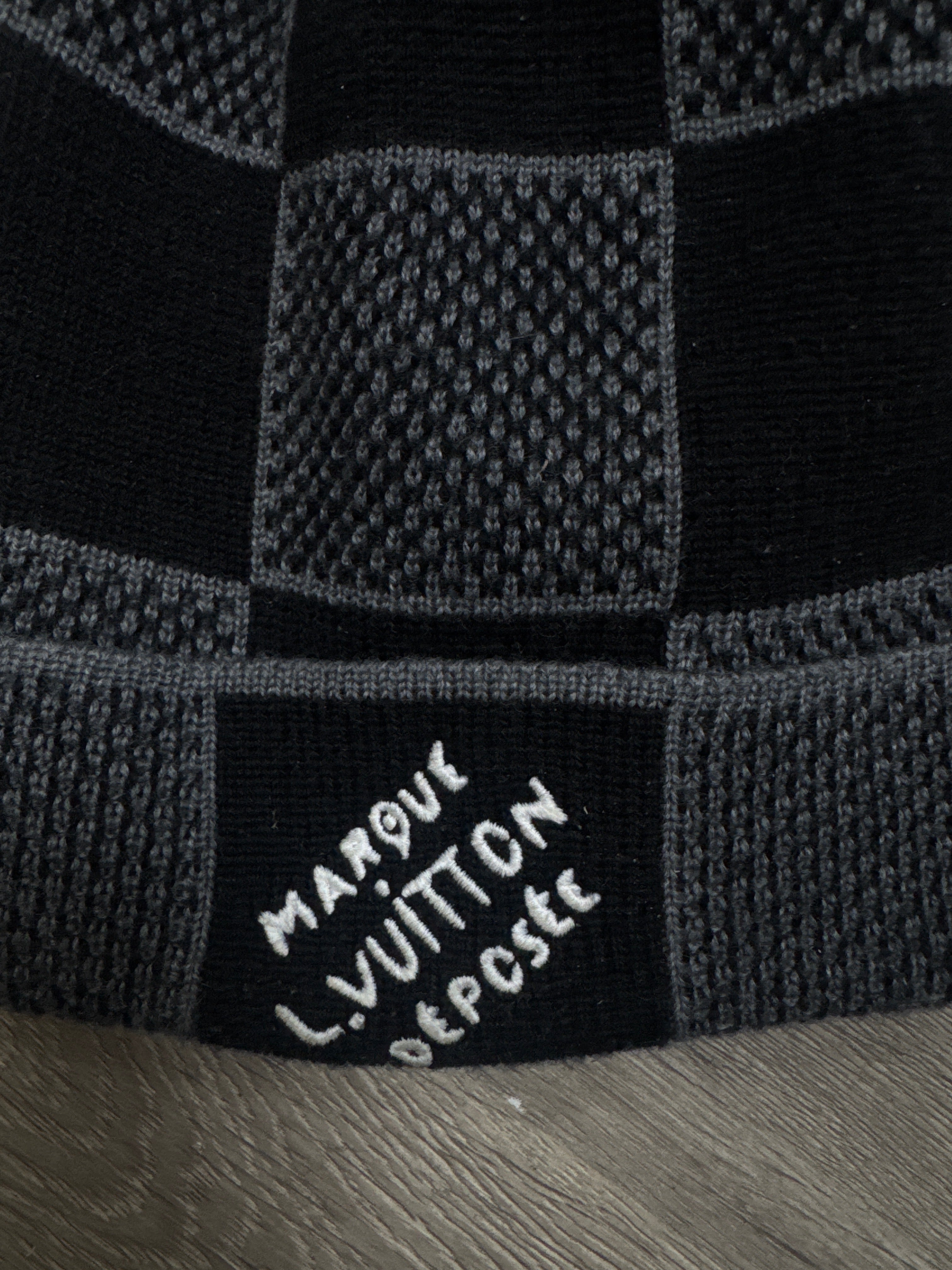 Louis Vuitton Grey Damier Marque Beanie
