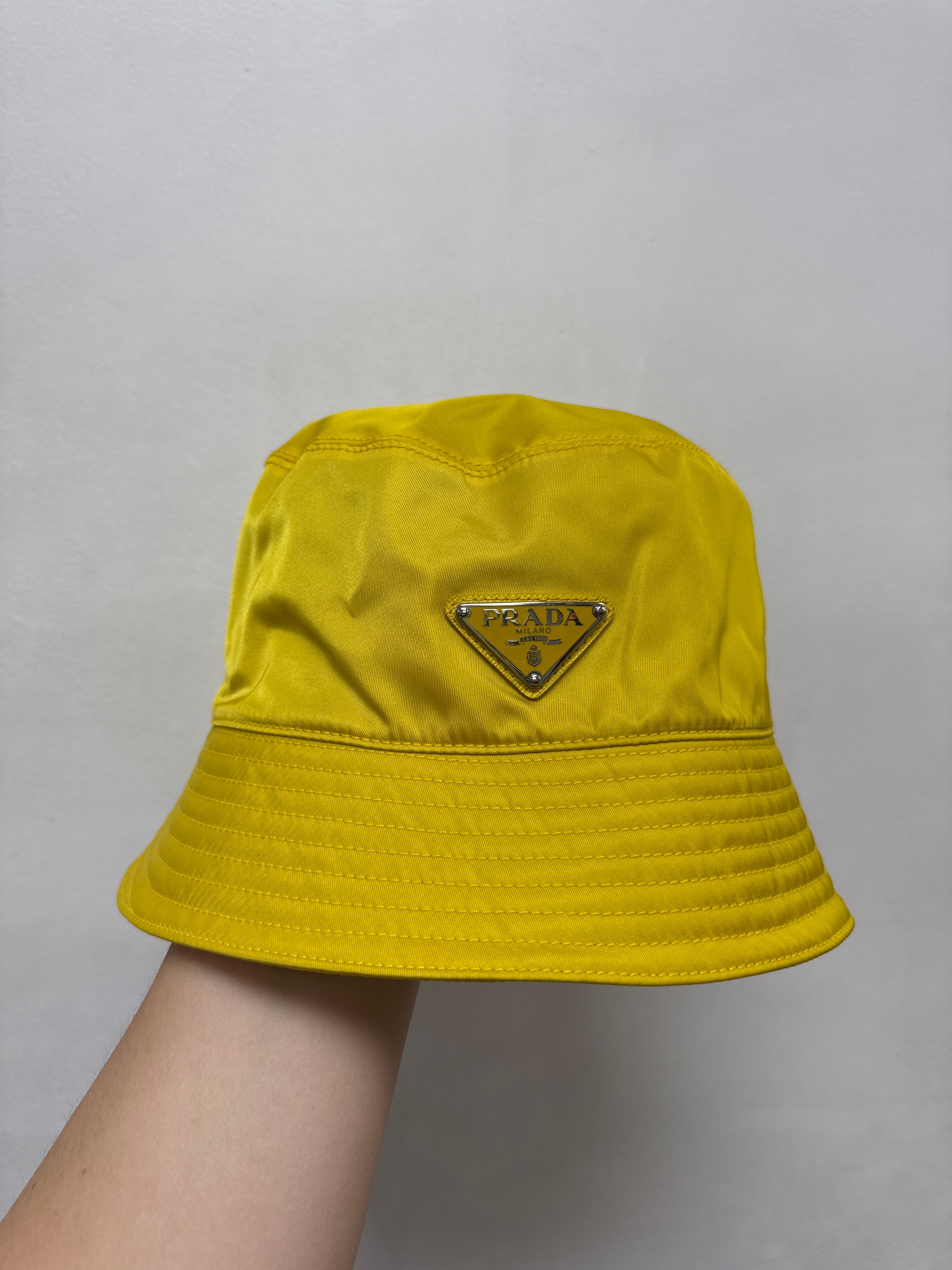 Prada Yellow Re-Nylon Bucket Hat