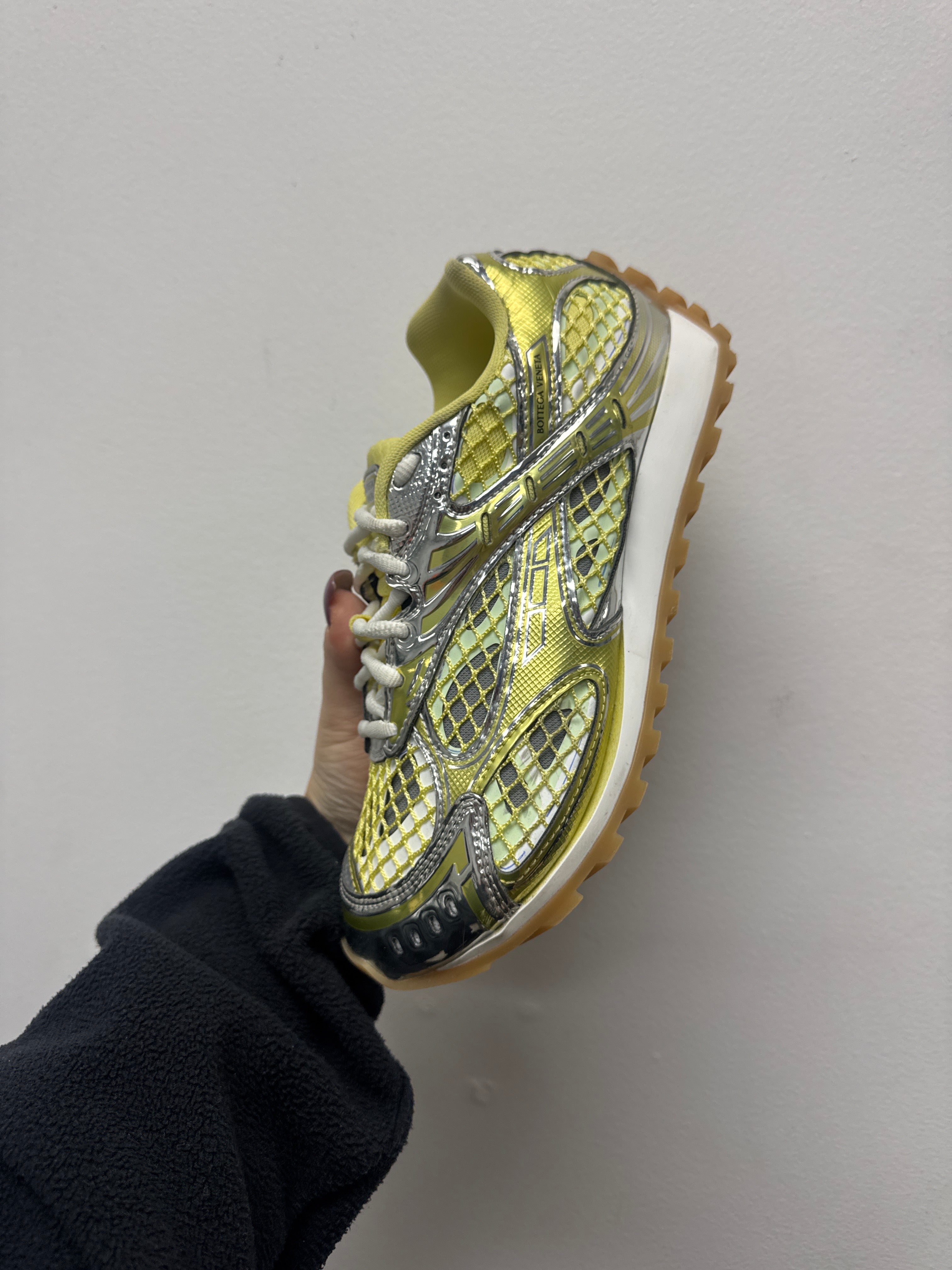 Bottega Veneta Orbit Silver Yellow Sneakers