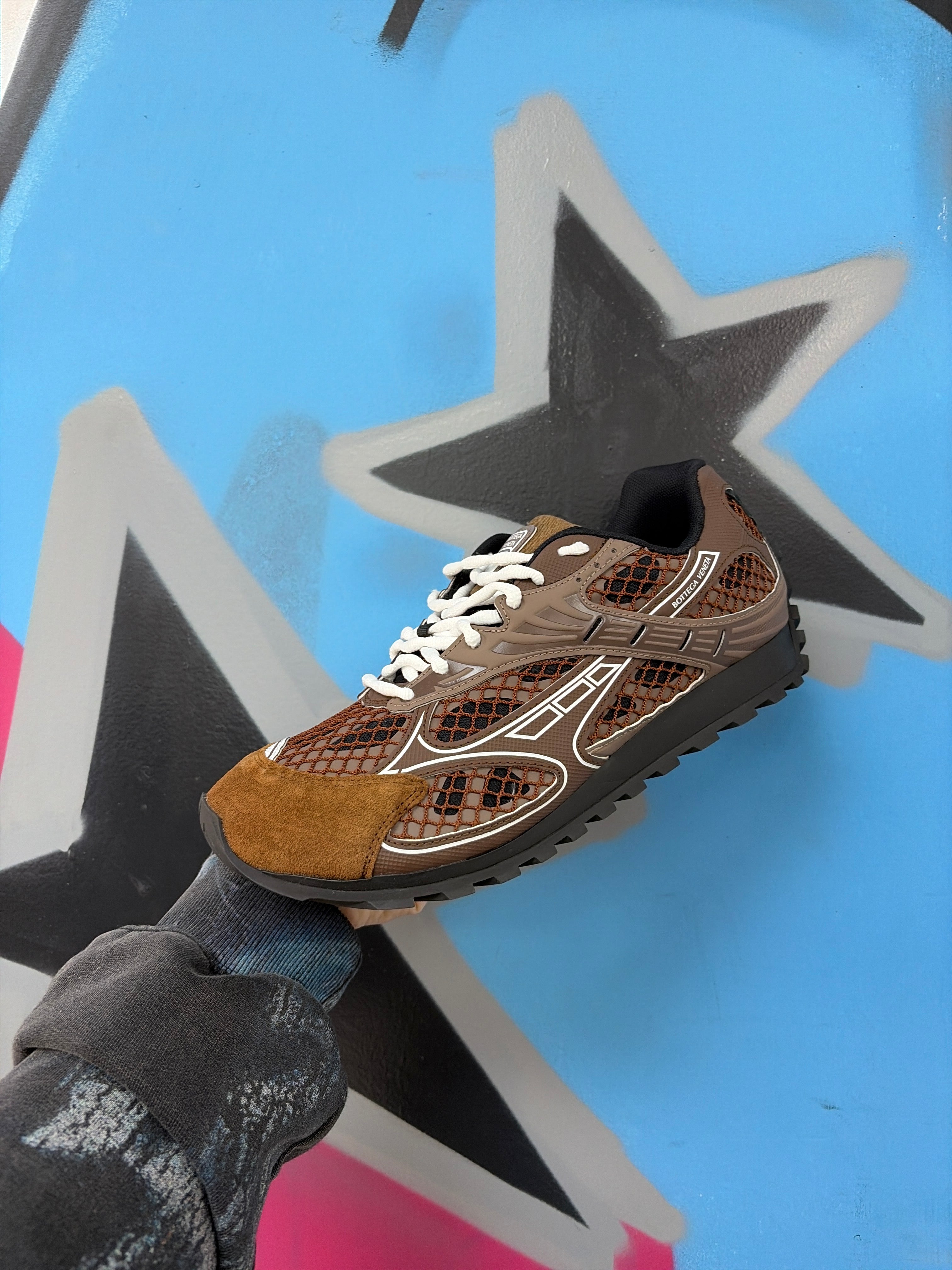 Bottega Veneta Brown Suede Orbit Sneakers