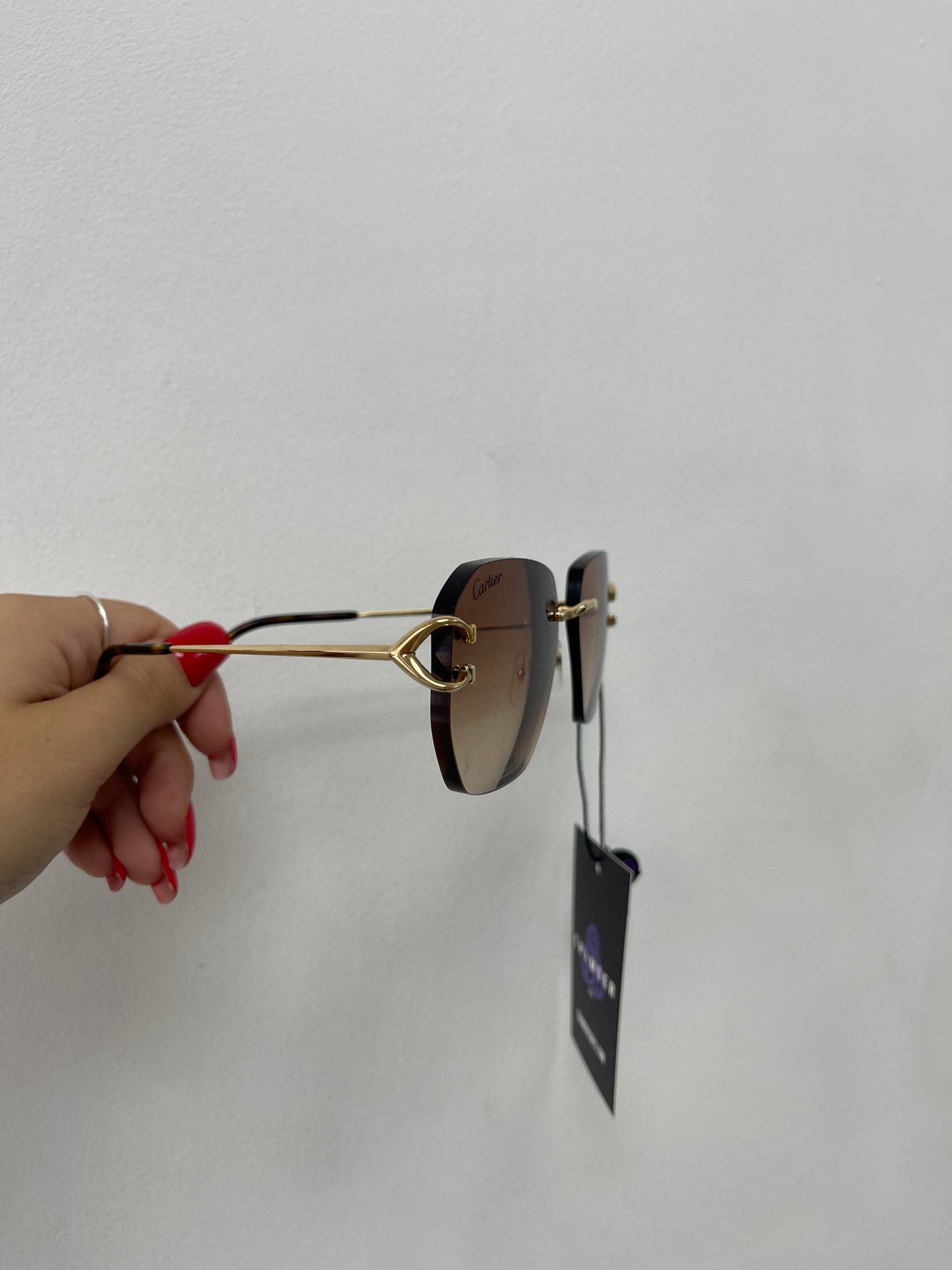 Cartier Signature C Wire Brown Sunglasses