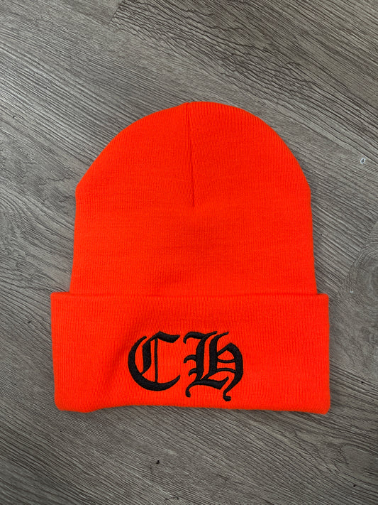 Chrome Hearts Orange Black CH Beanie