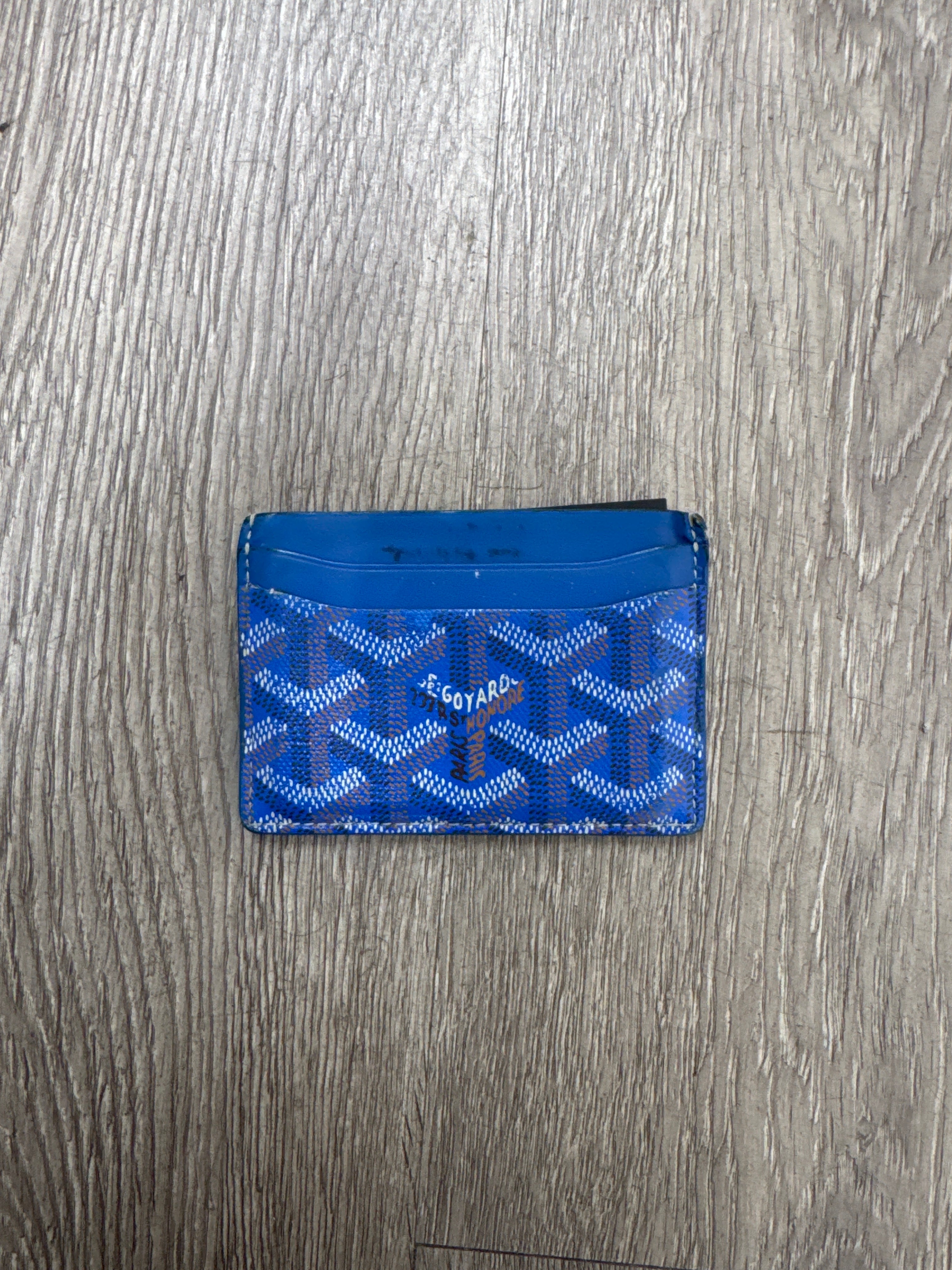Goyard Blue Card Holder Wallet