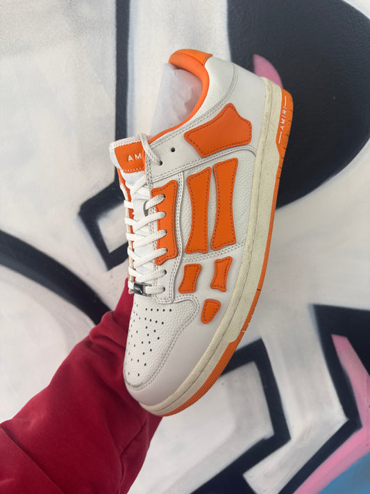 Amiri Orange Skeleton Low Top Used With Box