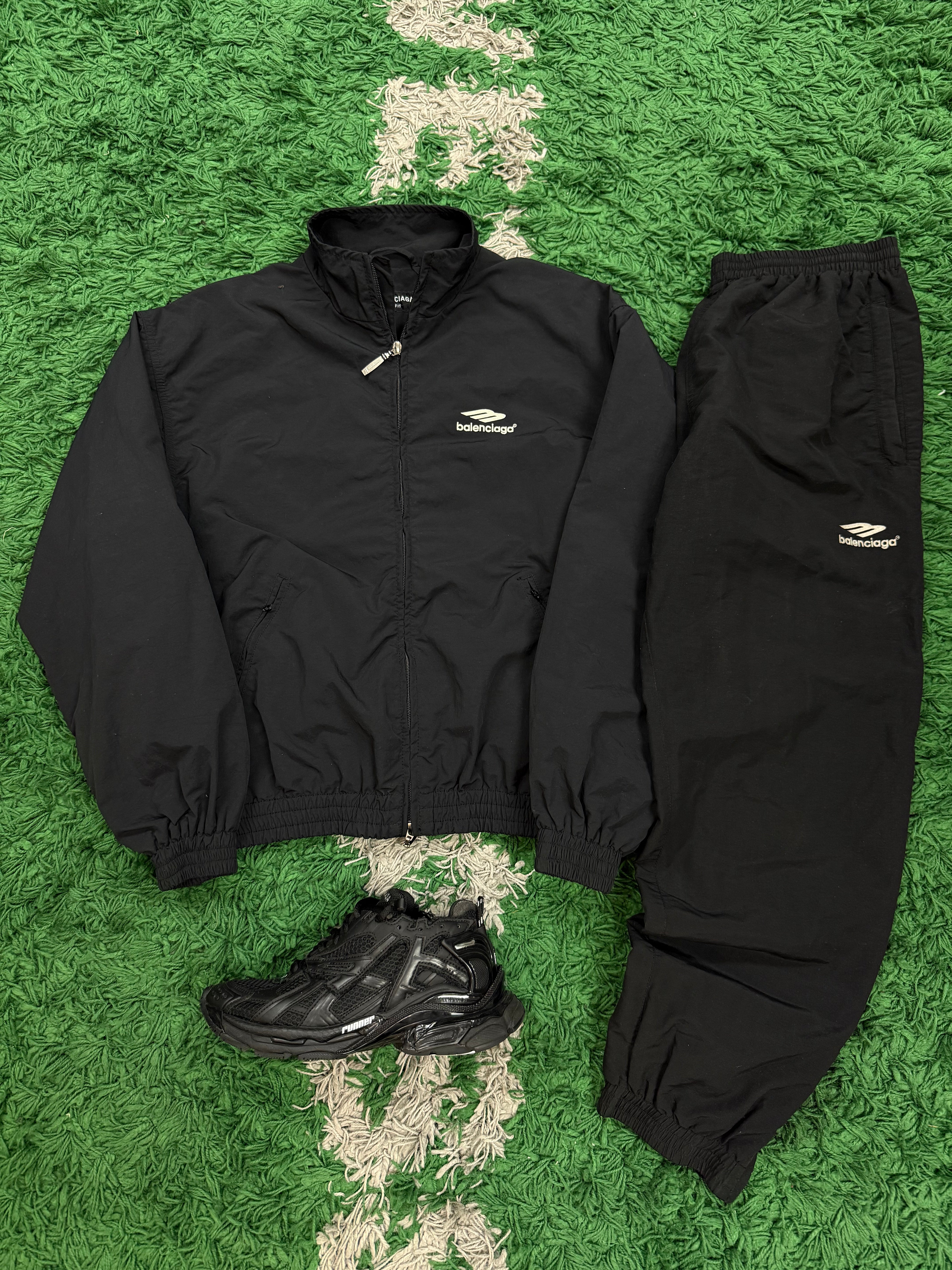Balenciaga Black Grey Tracksuit Used