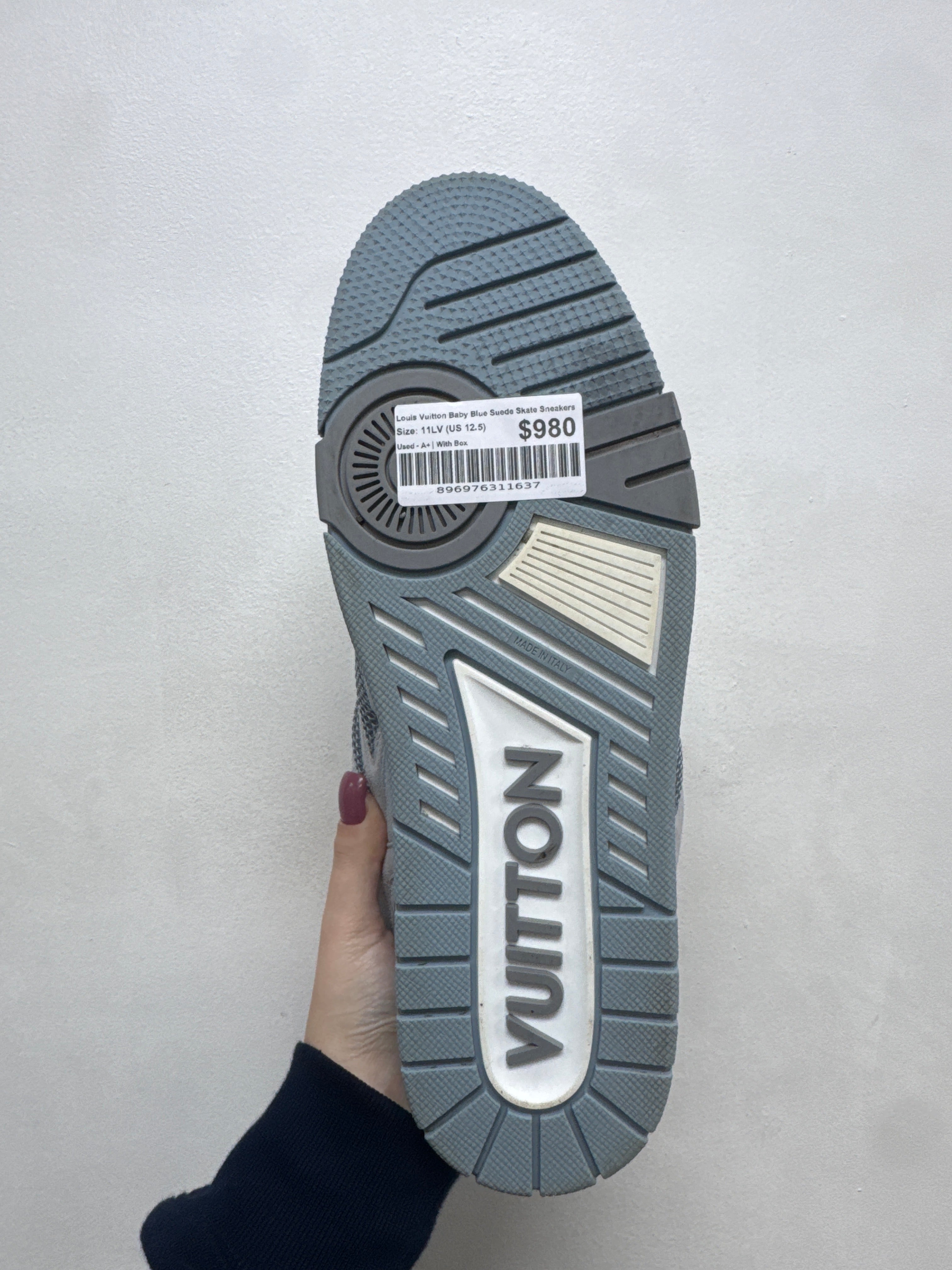 Louis Vuitton Baby Blue Suede Skate Sneakers