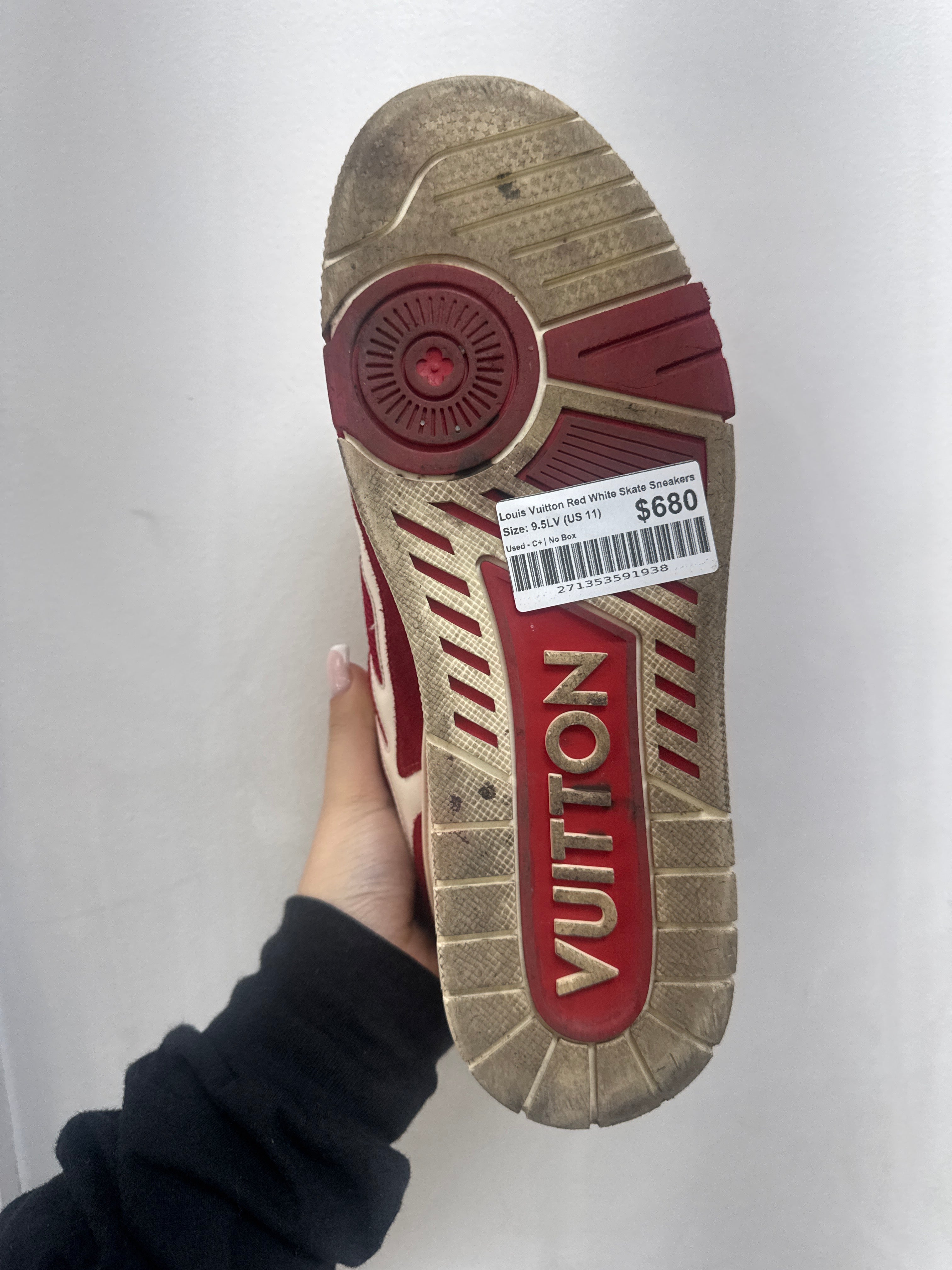 Louis Vuitton Red White Skate Sneakers
