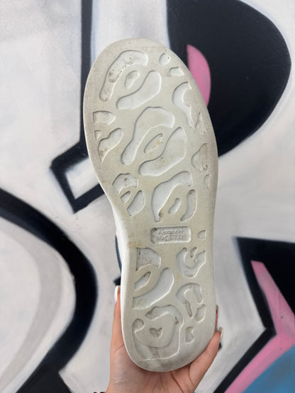 Alexander McQueen White Blue Suede Used With Box