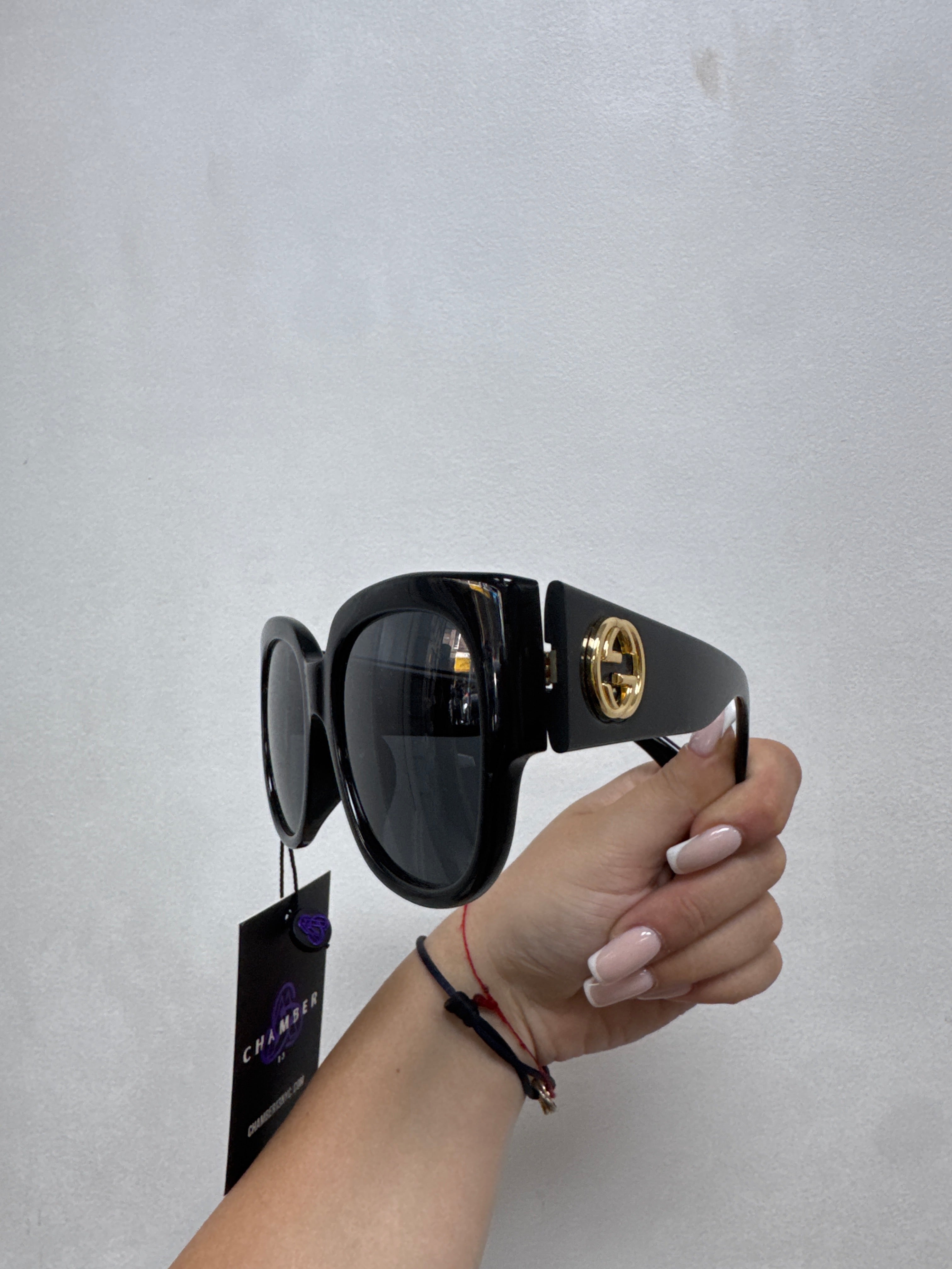 Gucci Black Gold GG Big Framed Sunglasses