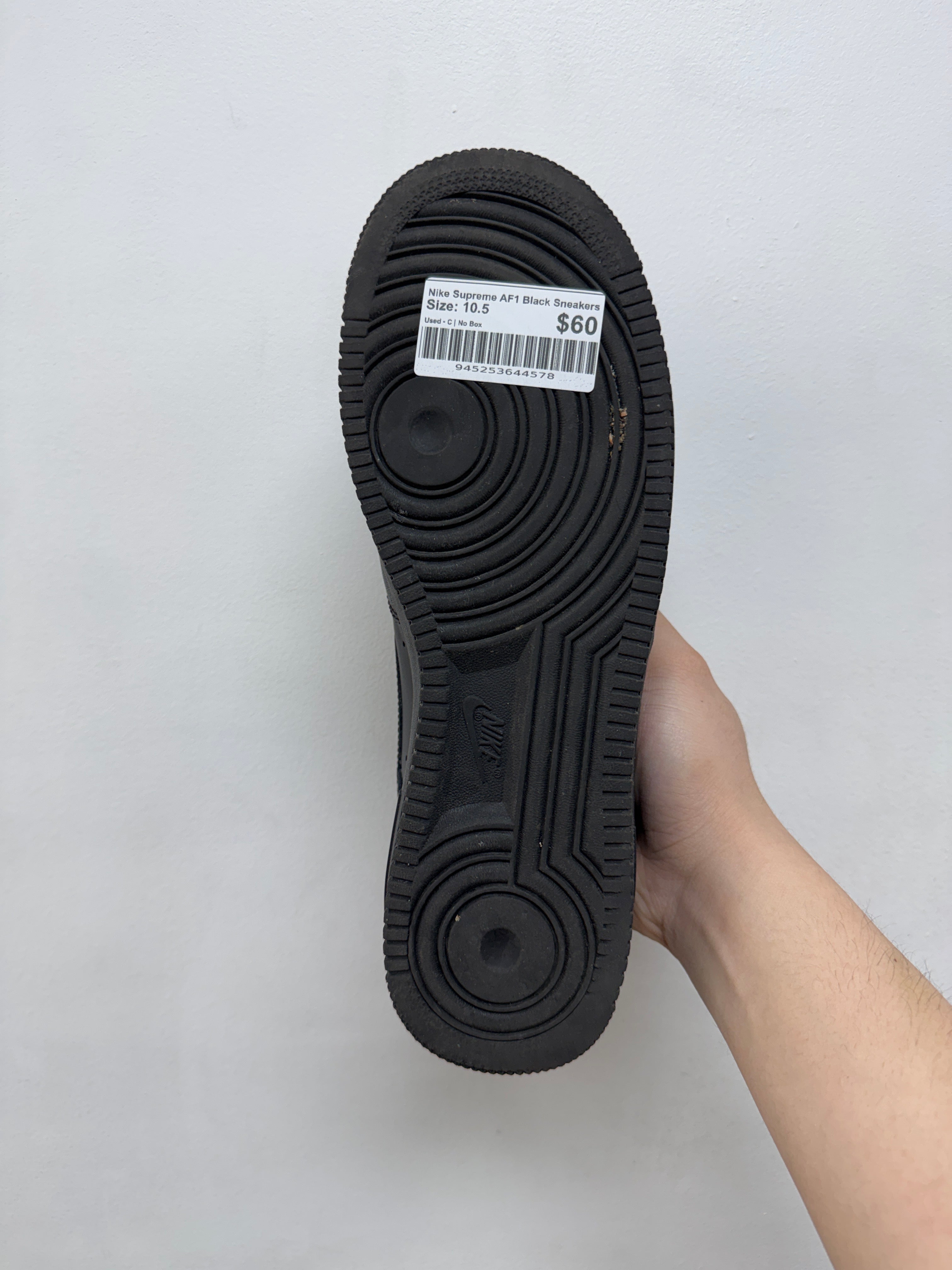 Nike Supreme AF1 Black Sneakers