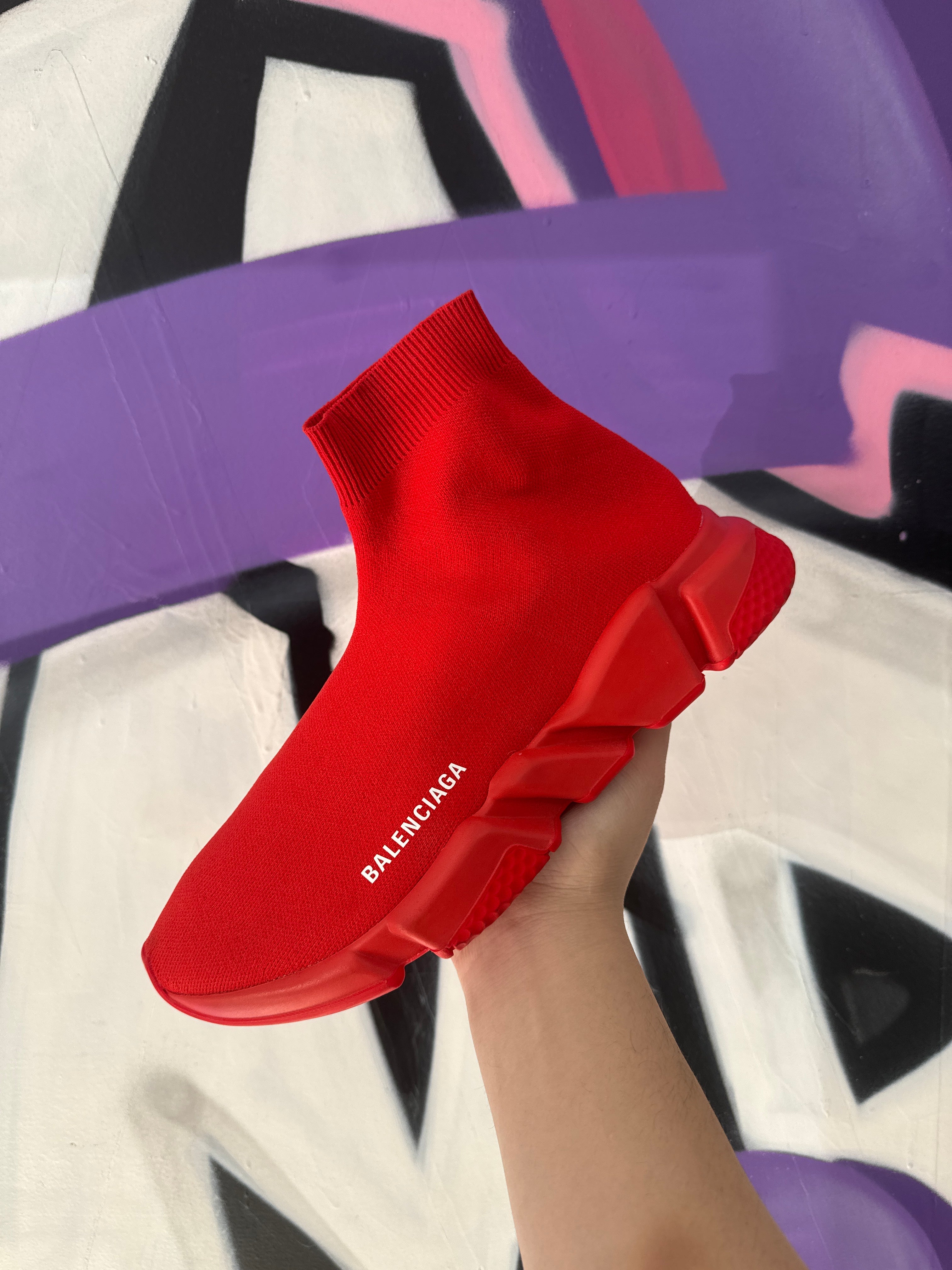 Balenciaga Red Sock Runner Sneakers
