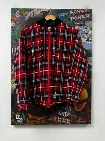 Sp5der Flannel Black Red Used Medium