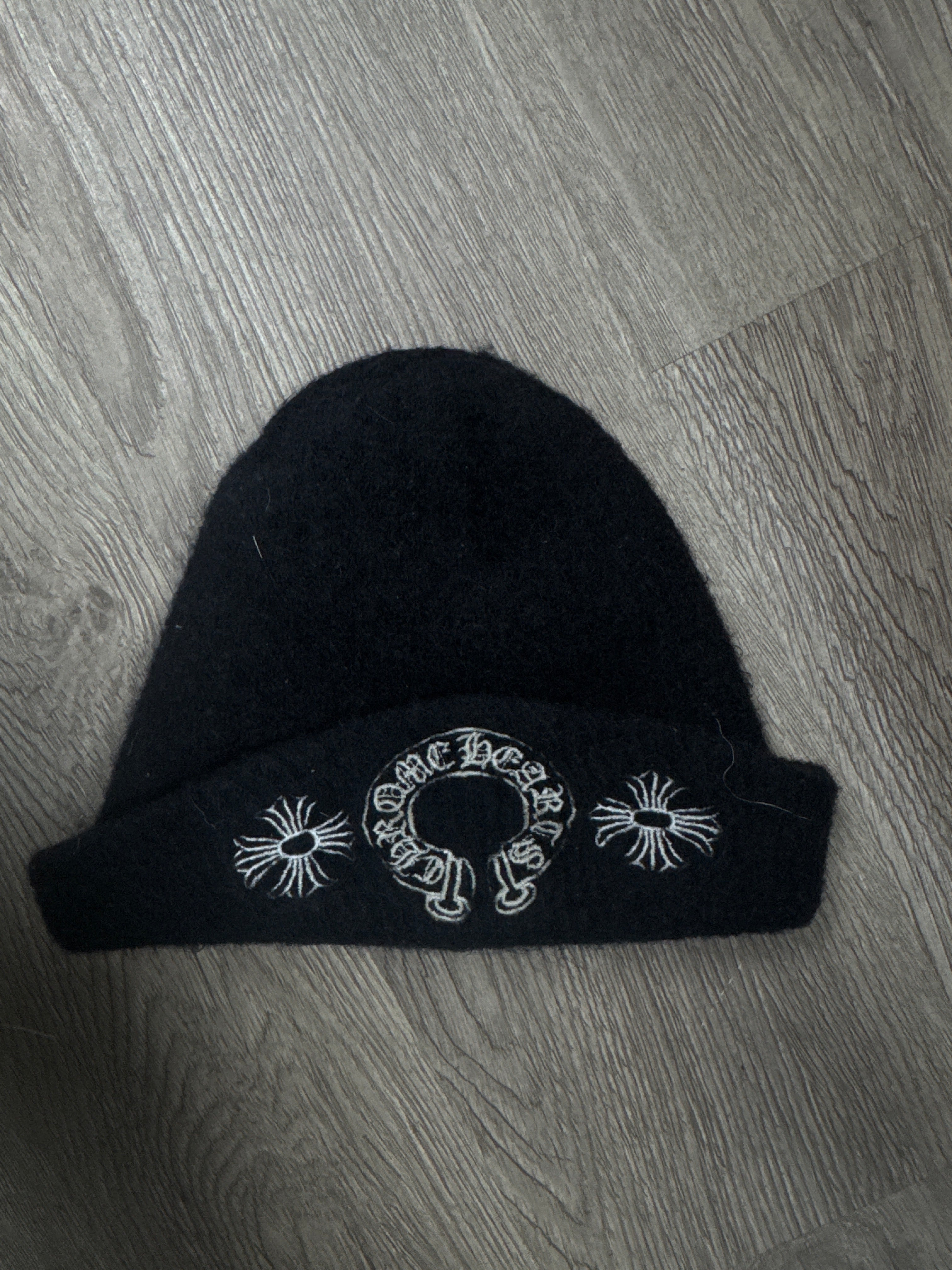 Chrome Hearts Black Horseshoe Beanie