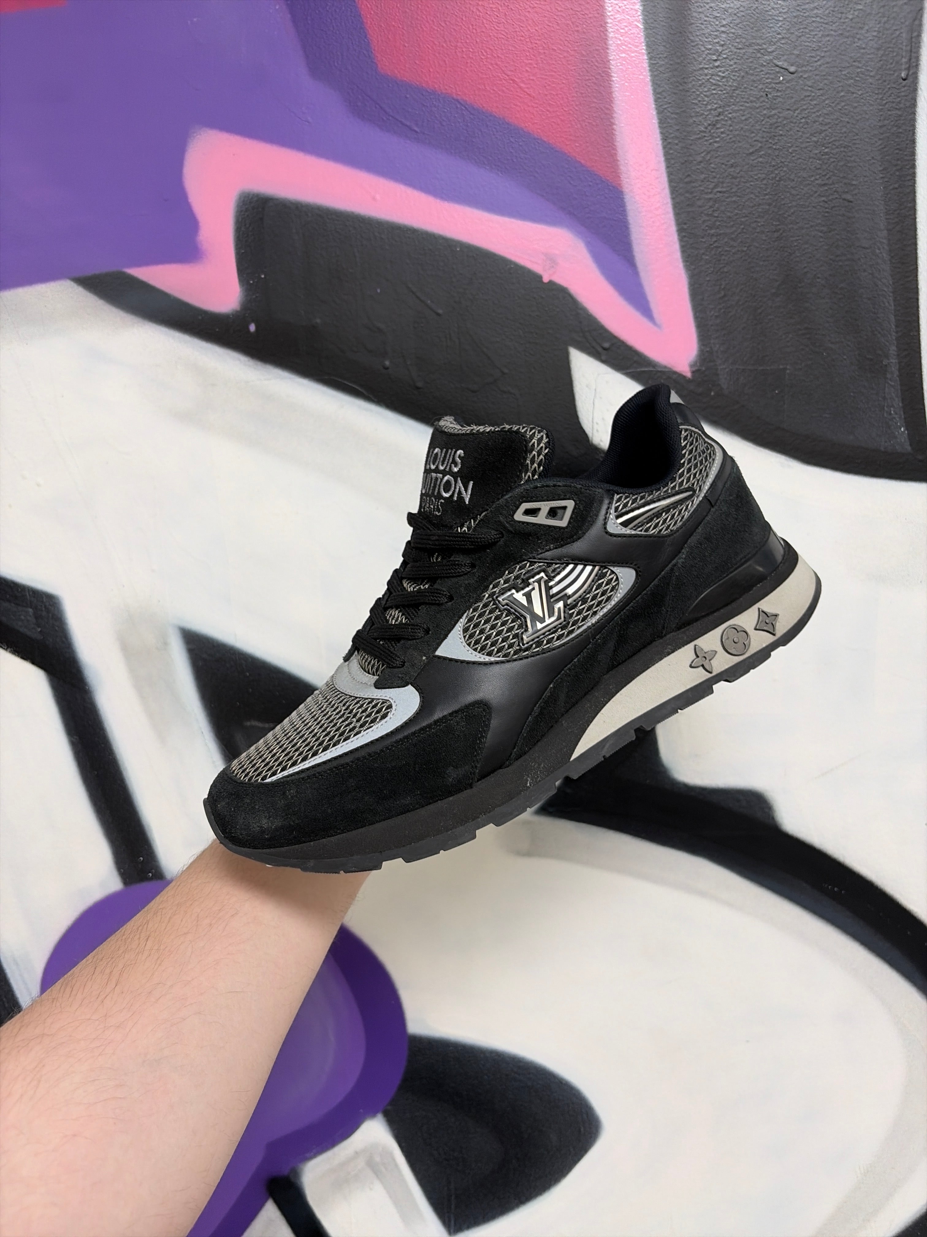 Louis Vuitton Black Silver Runaway Sneakers