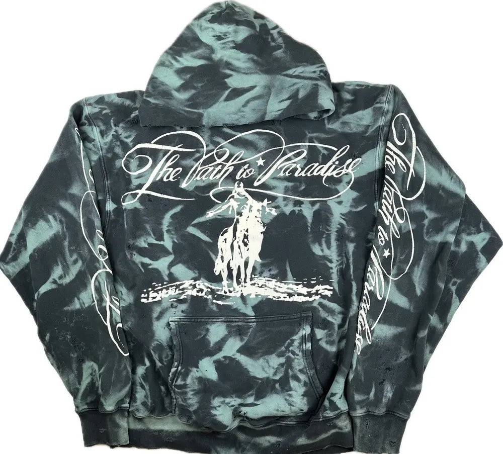 Hellstar Marble Paradise Black & Green Hoodie