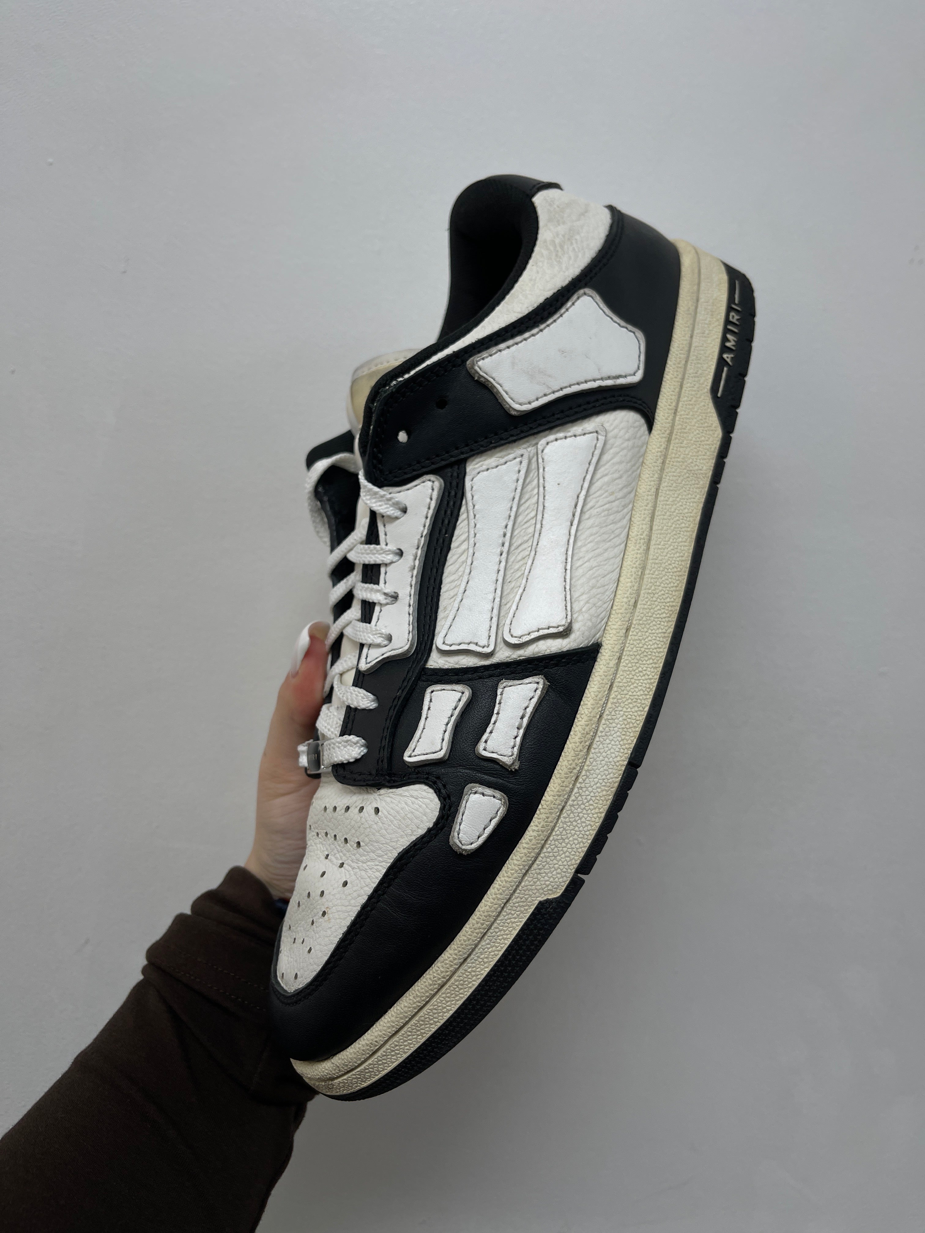 Amiri Black White Skel Top Low Sneakers