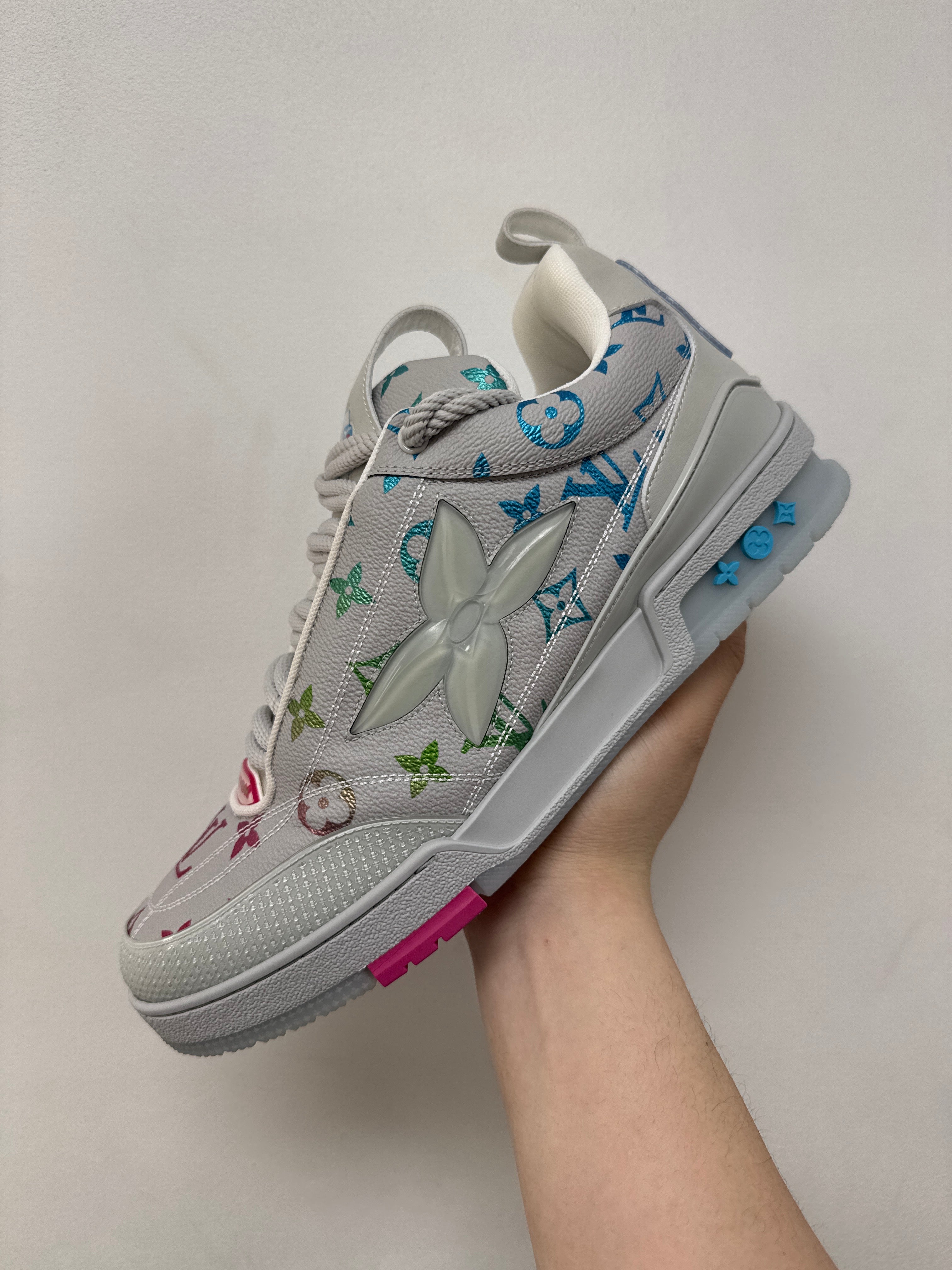 Louis Vuitton Grey Gradient Monogram Skate Sneakers