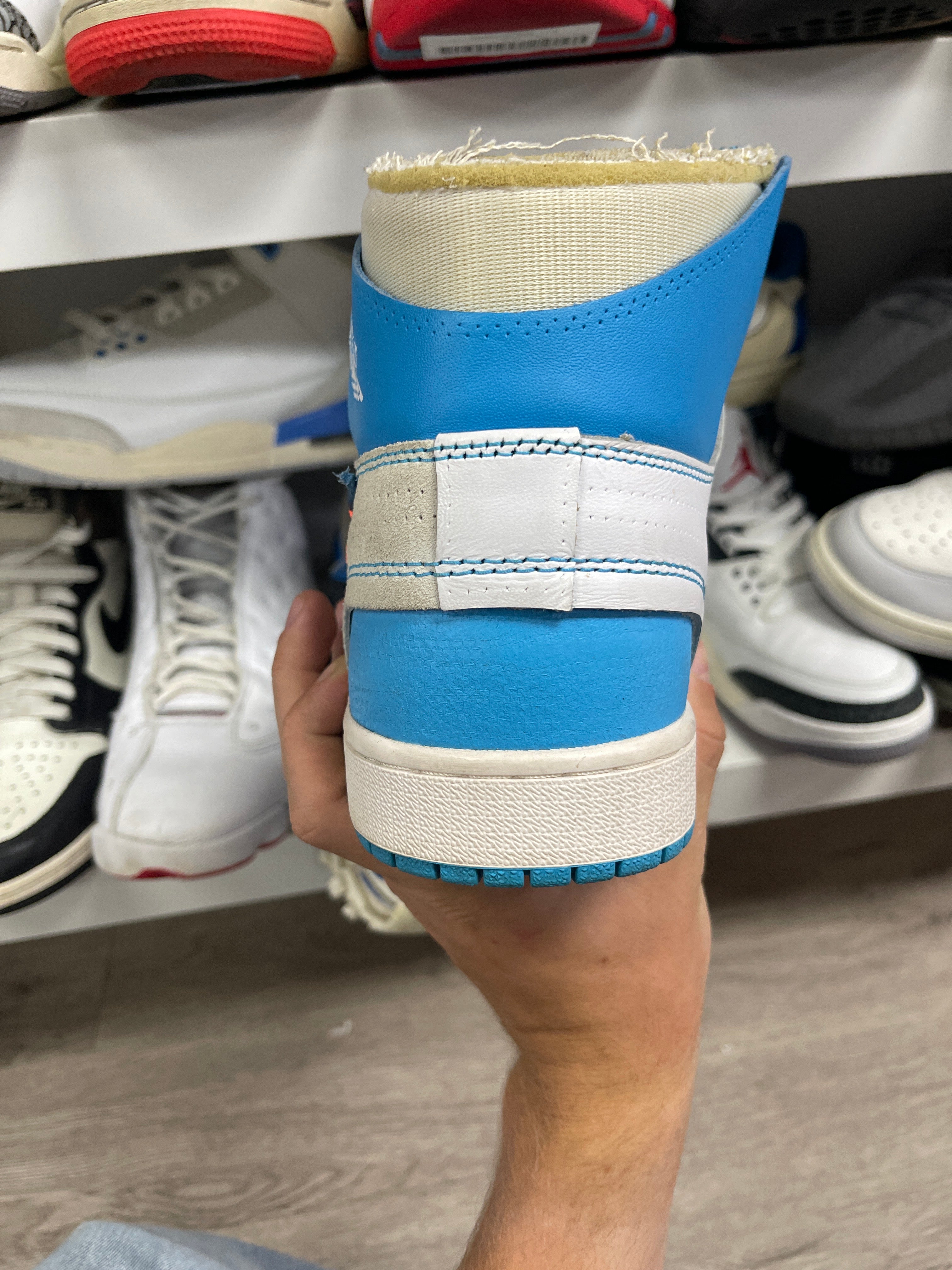 Jordan 1 Off White UNC Used 11 No Box