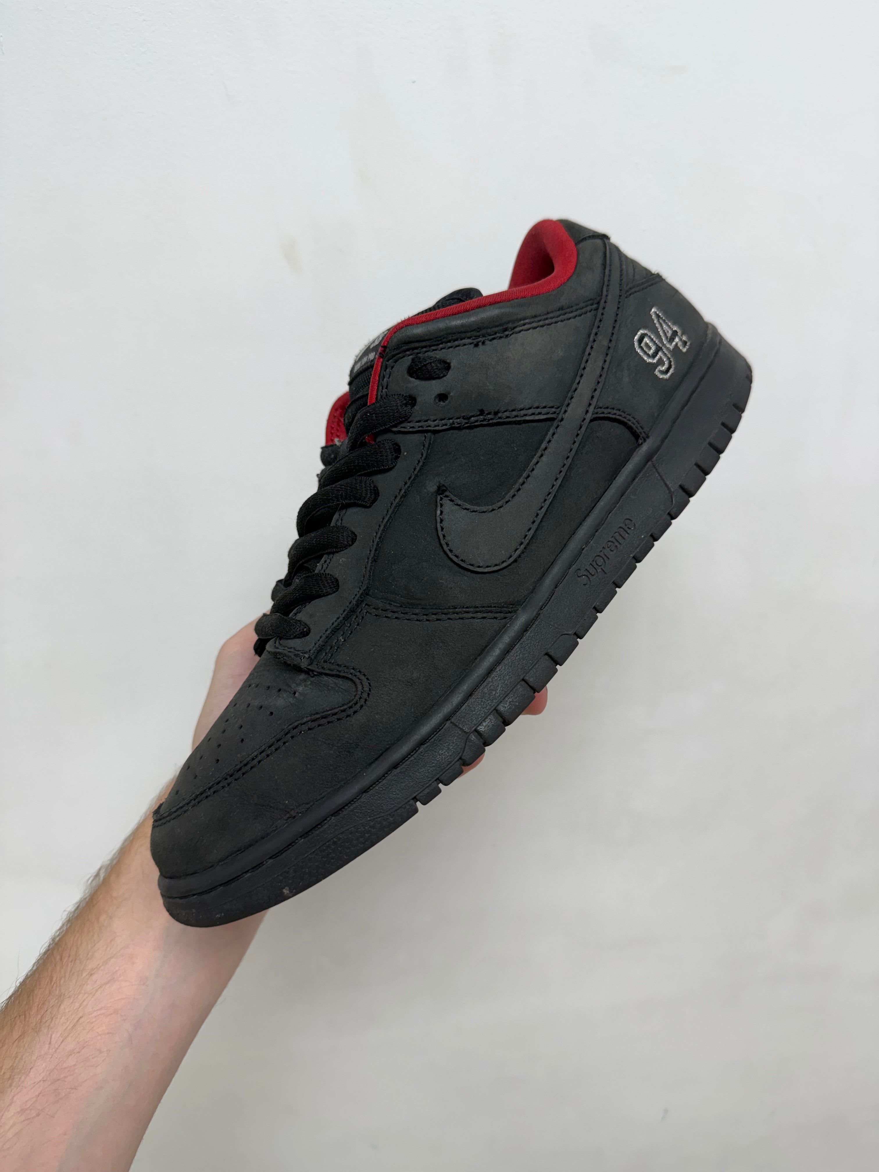 Nike Supreme SB Dunk Low Black Sneakers