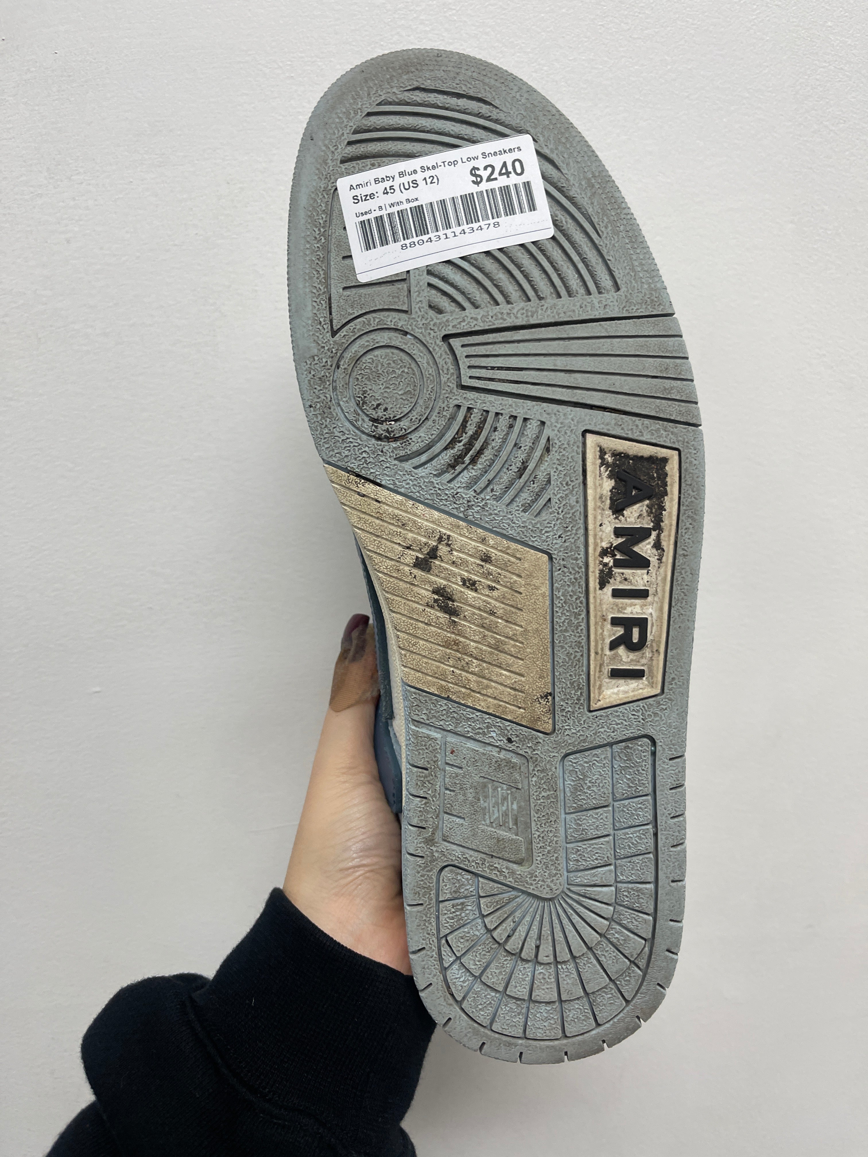 Amiri Baby Blue Skel-Top Low Sneakers