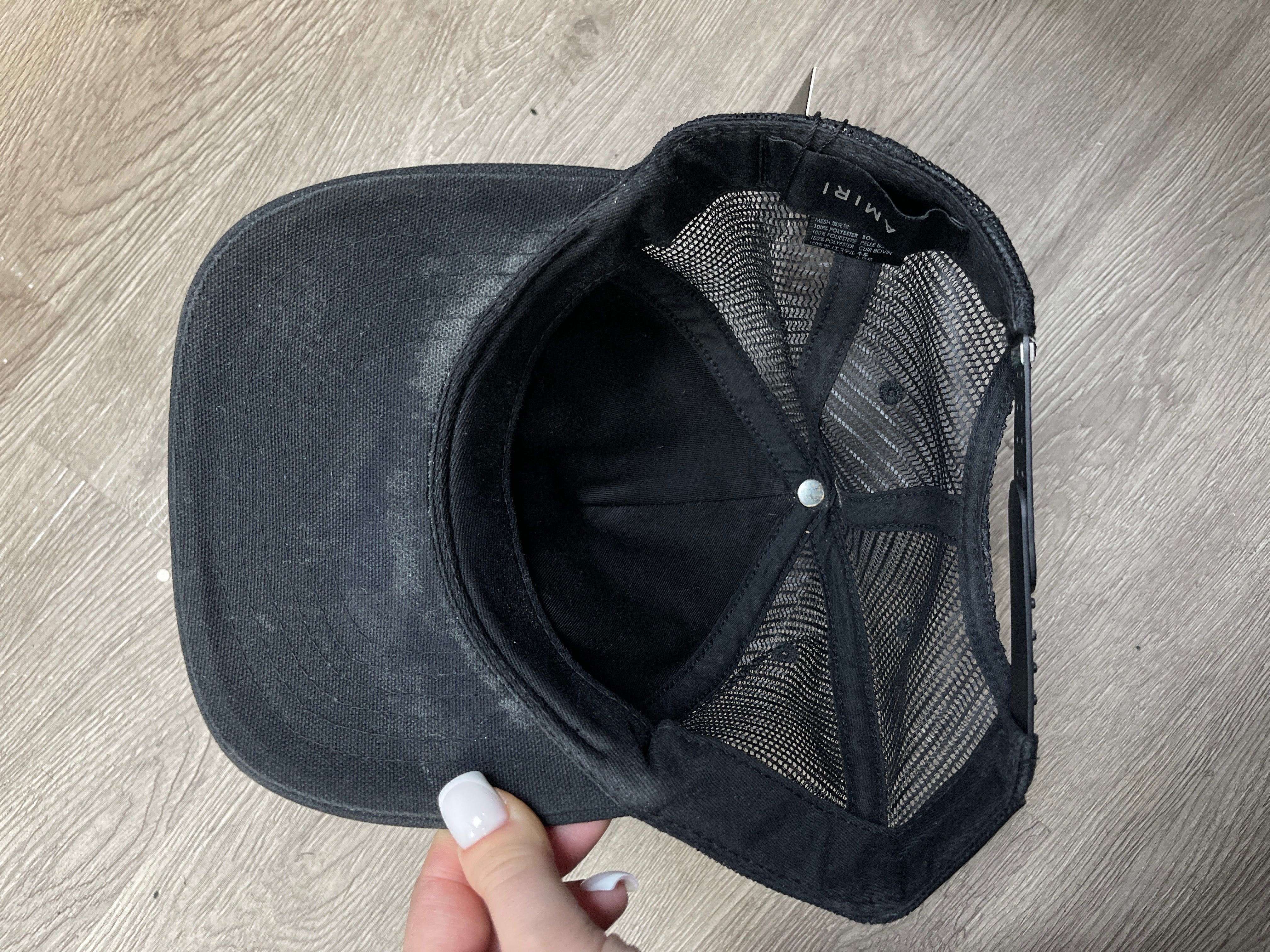 Amiri Black 3 Star Trucker Cap