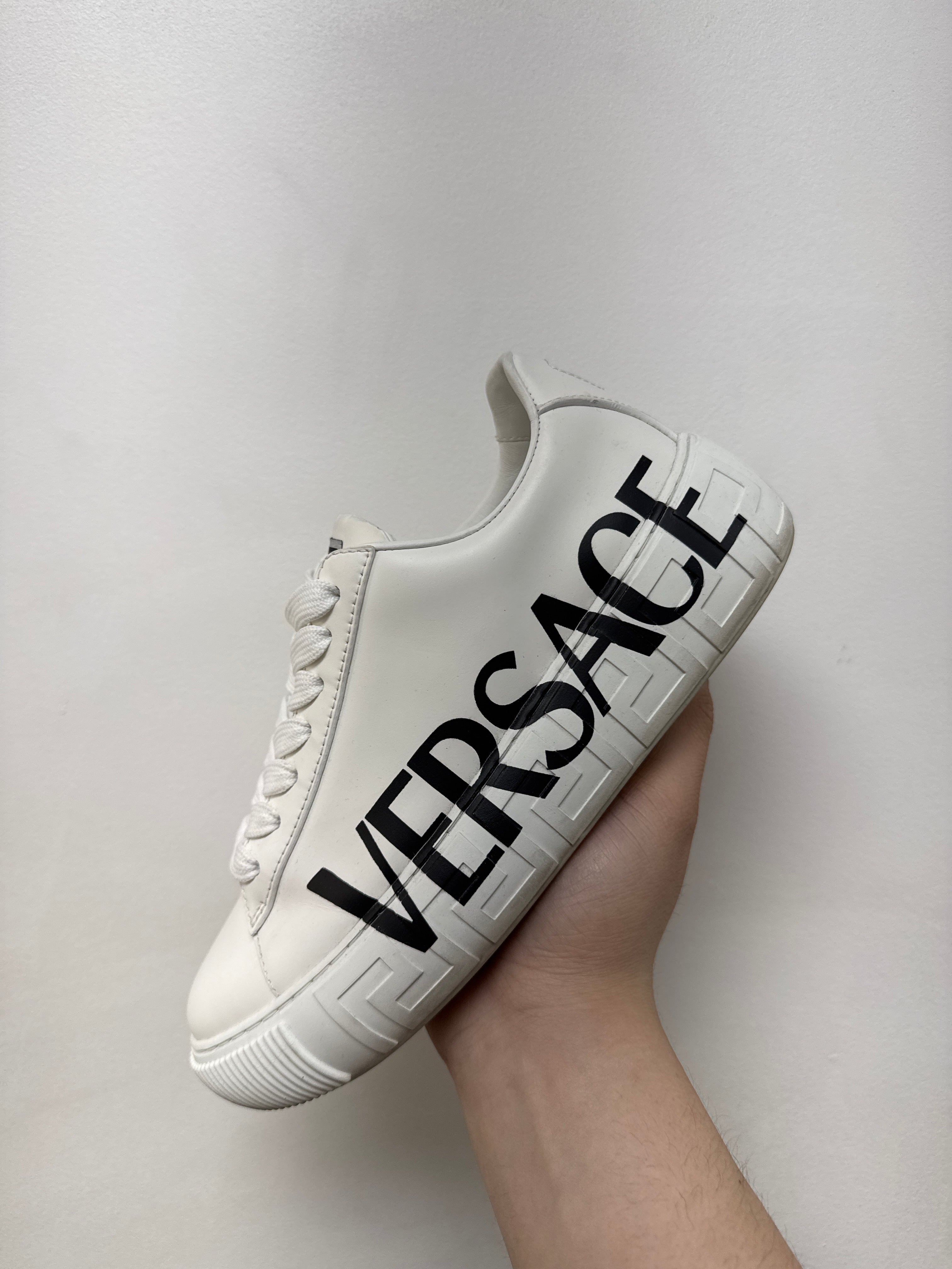 Versace White Black Platform Sneakers
