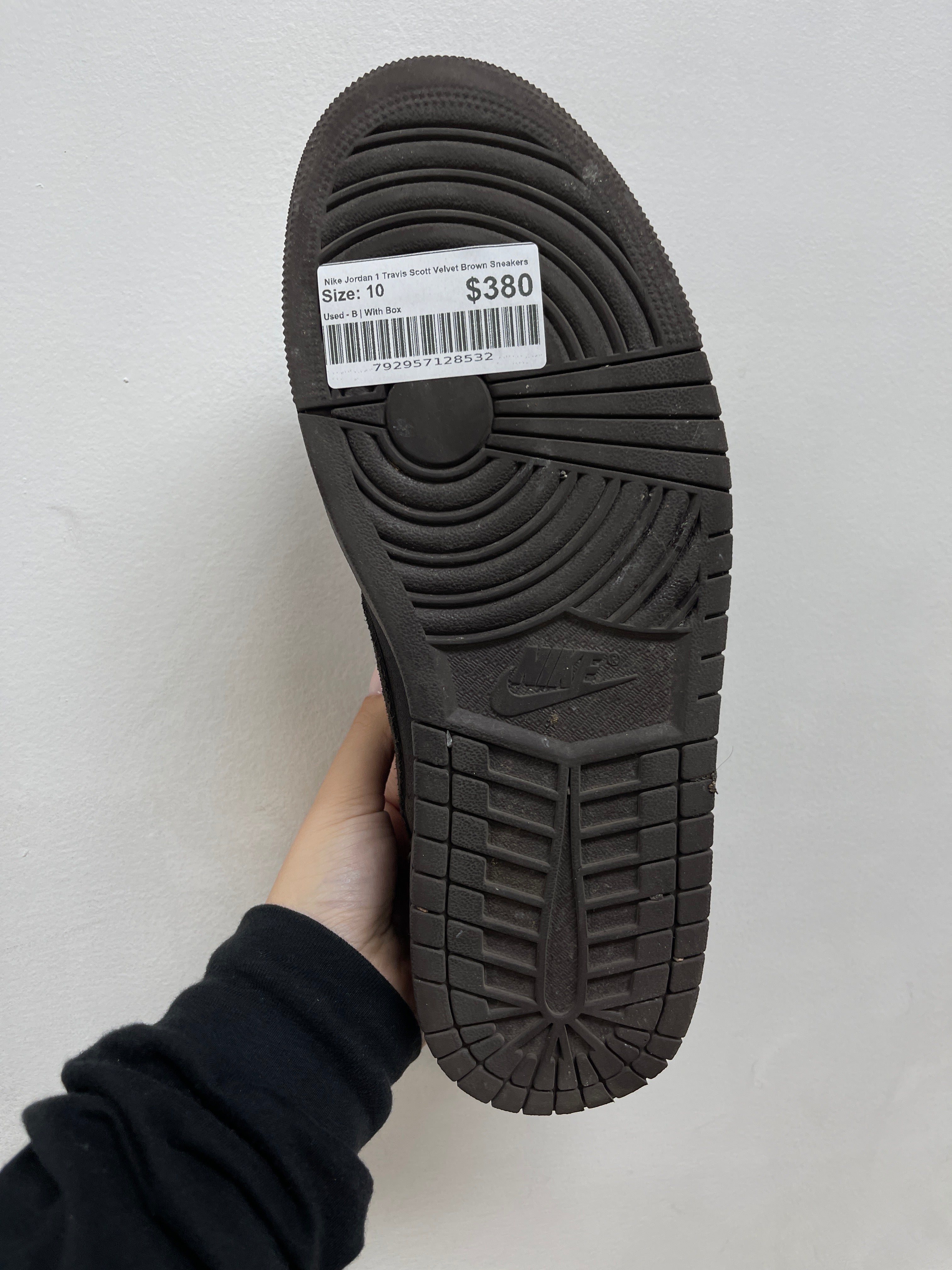 Nike Jordan 1 Travis Scott Velvet Brown Sneakers