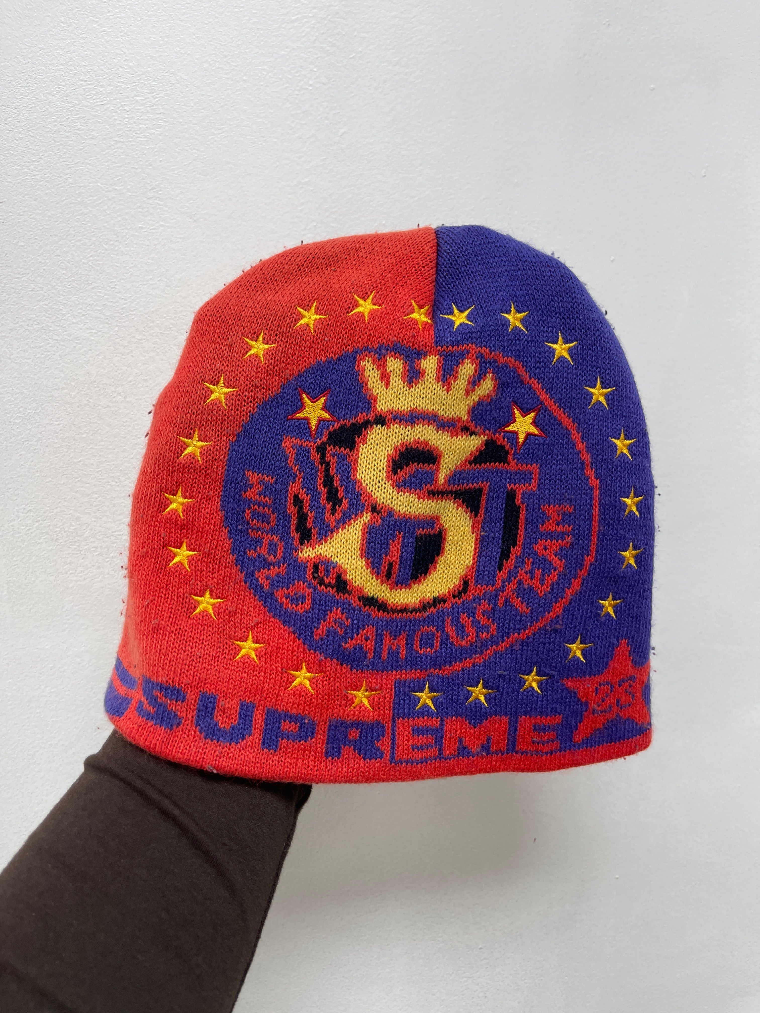 Supreme Purple Orange World Famous Beanie
