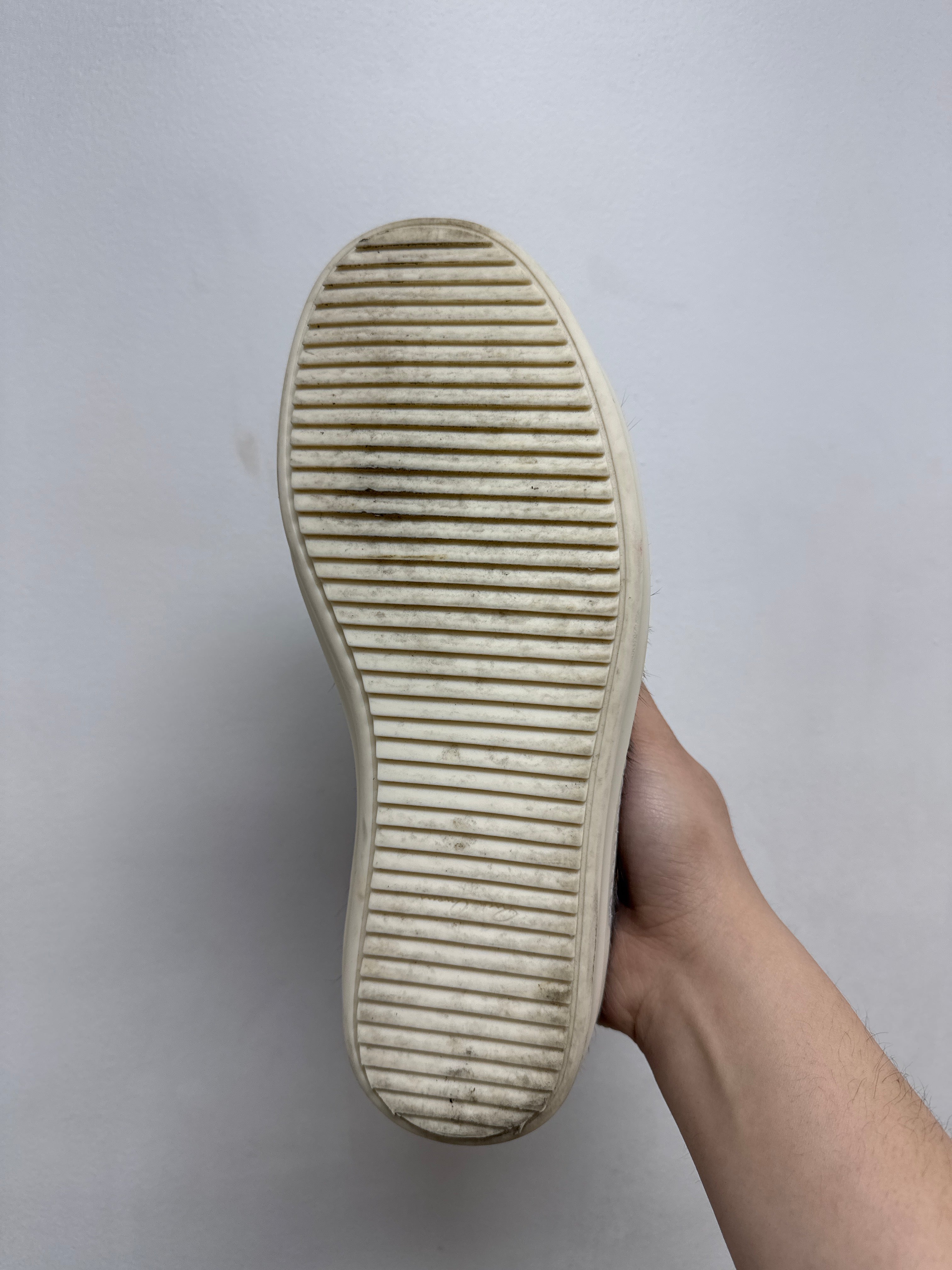 Rick Owens Mainline Brown Mohair Vintage Low Sneakers