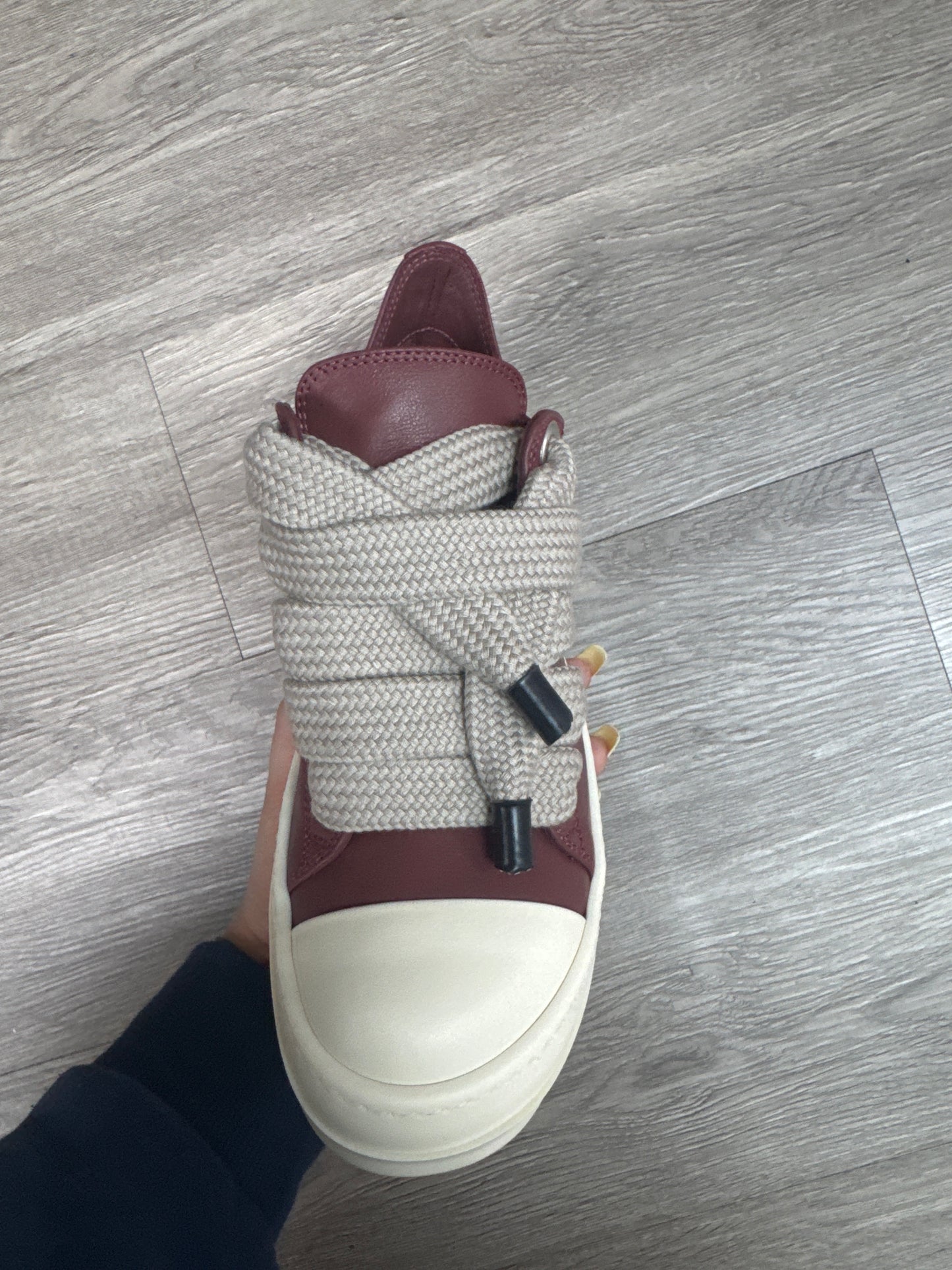 Rick Owens Jumbo Lace Low Rosewood Milk