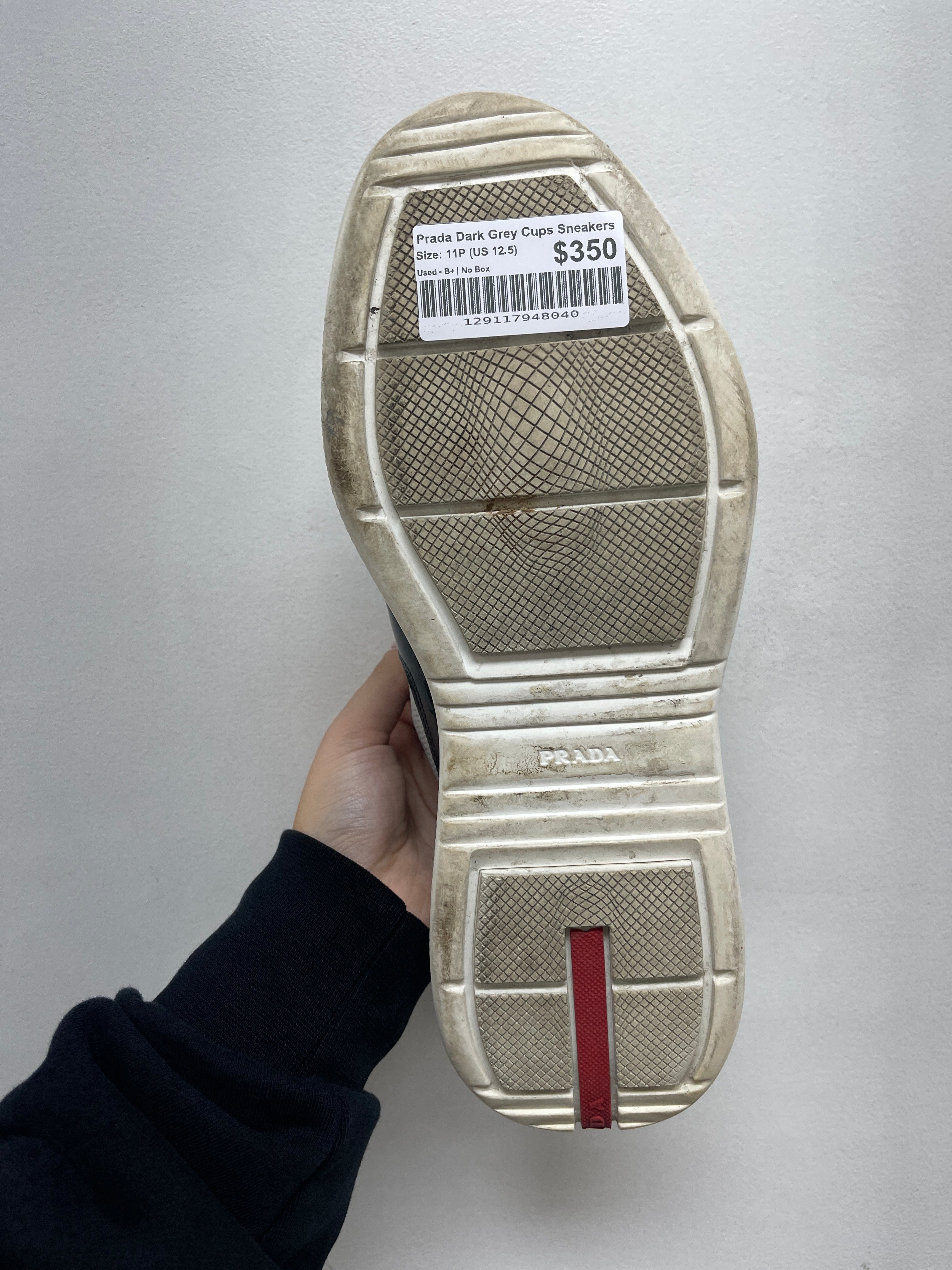 Prada Dark Grey Cups Sneakers
