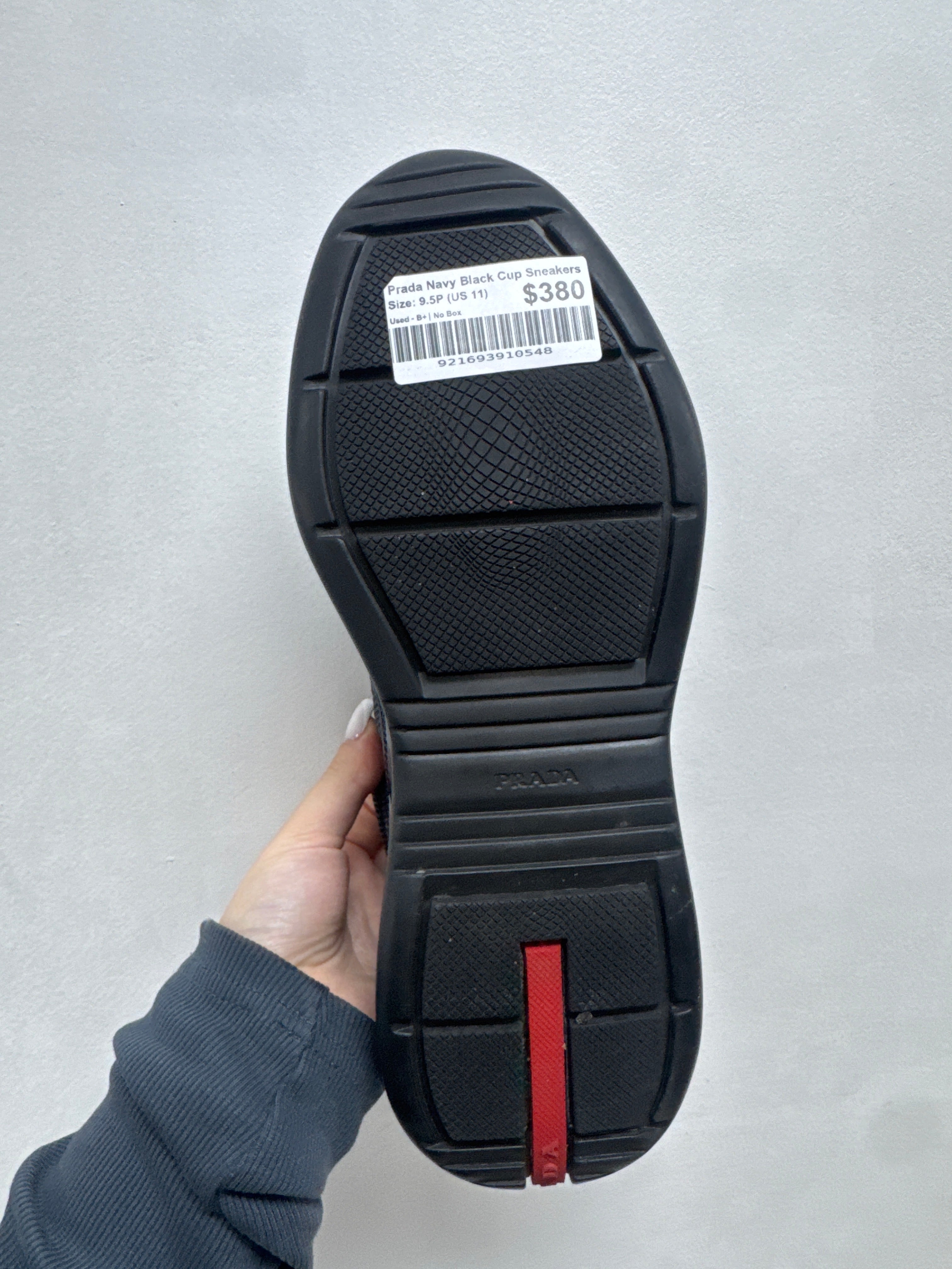 Prada Navy Black Cup Sneakers