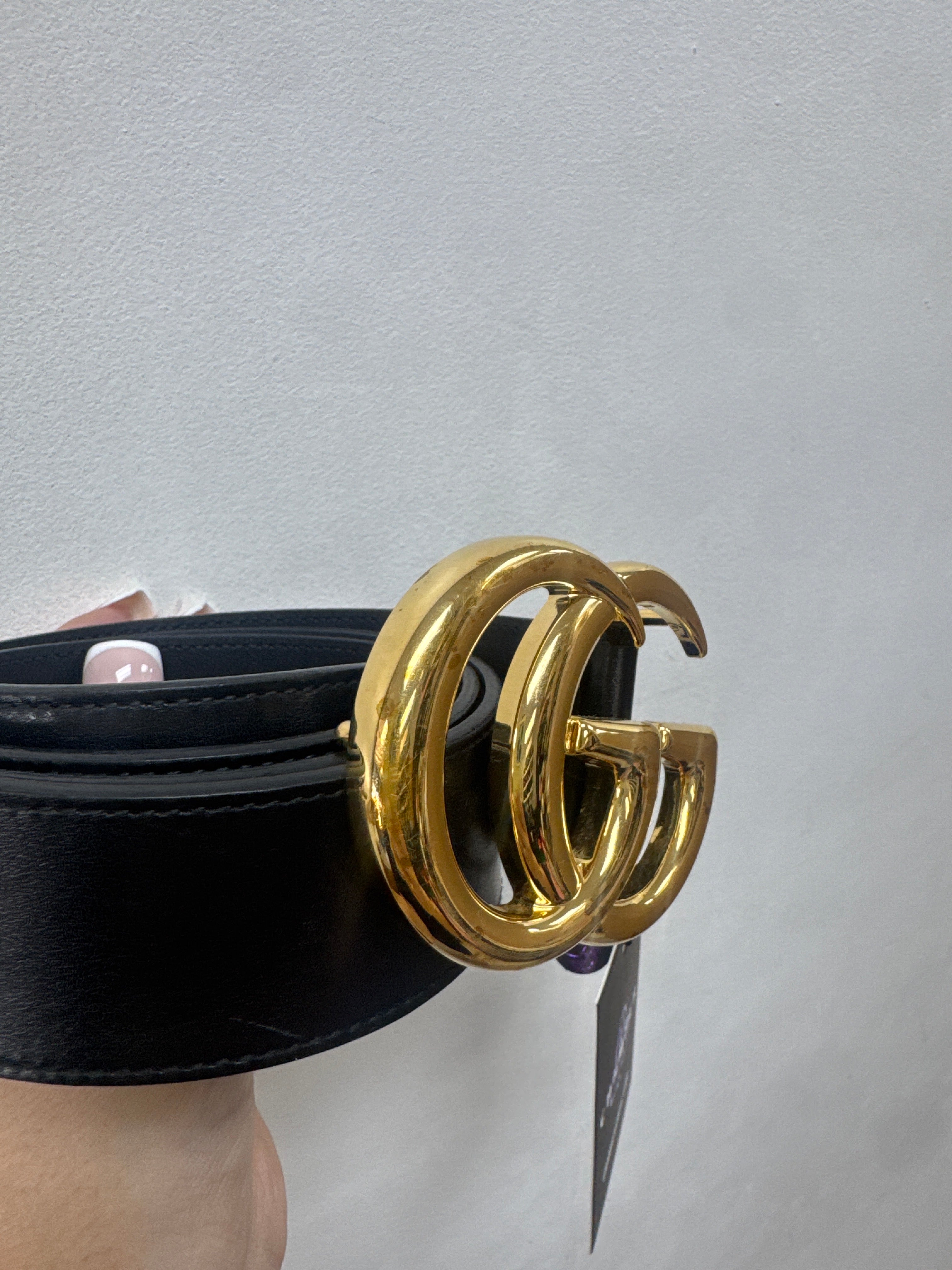 Gucci Black Gold GG (42) Belt