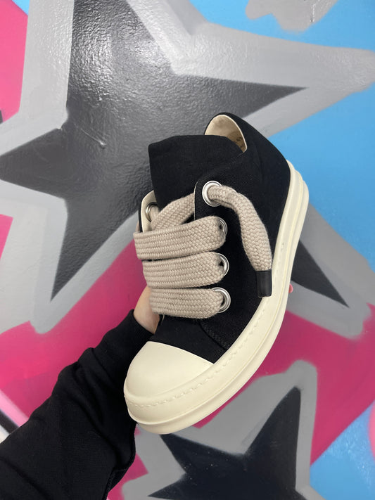 Rick Owens Jumbo Lace Low DRKSHDW Black New With Box Size38