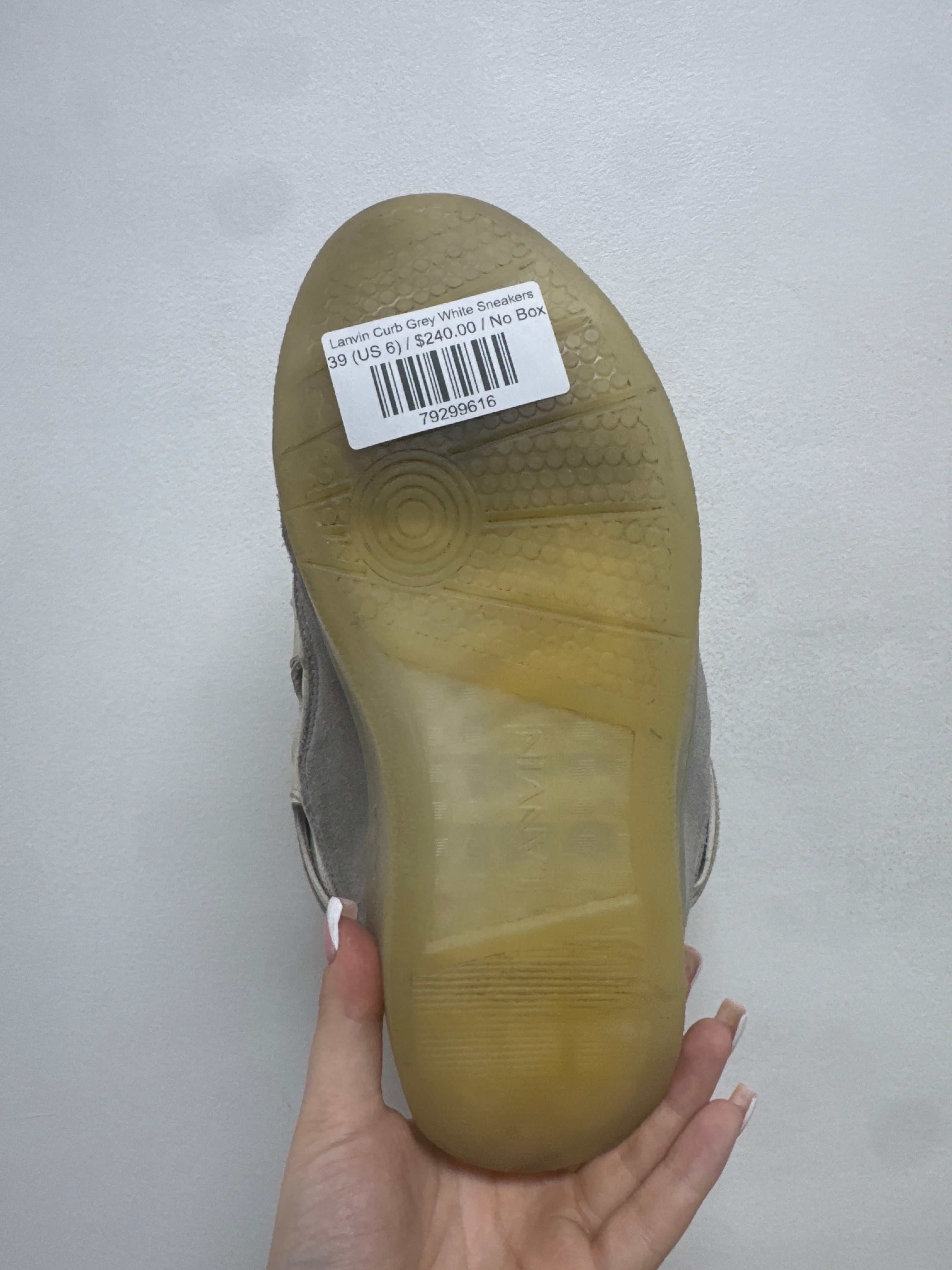 Lanvin Curb Grey White Sneakers