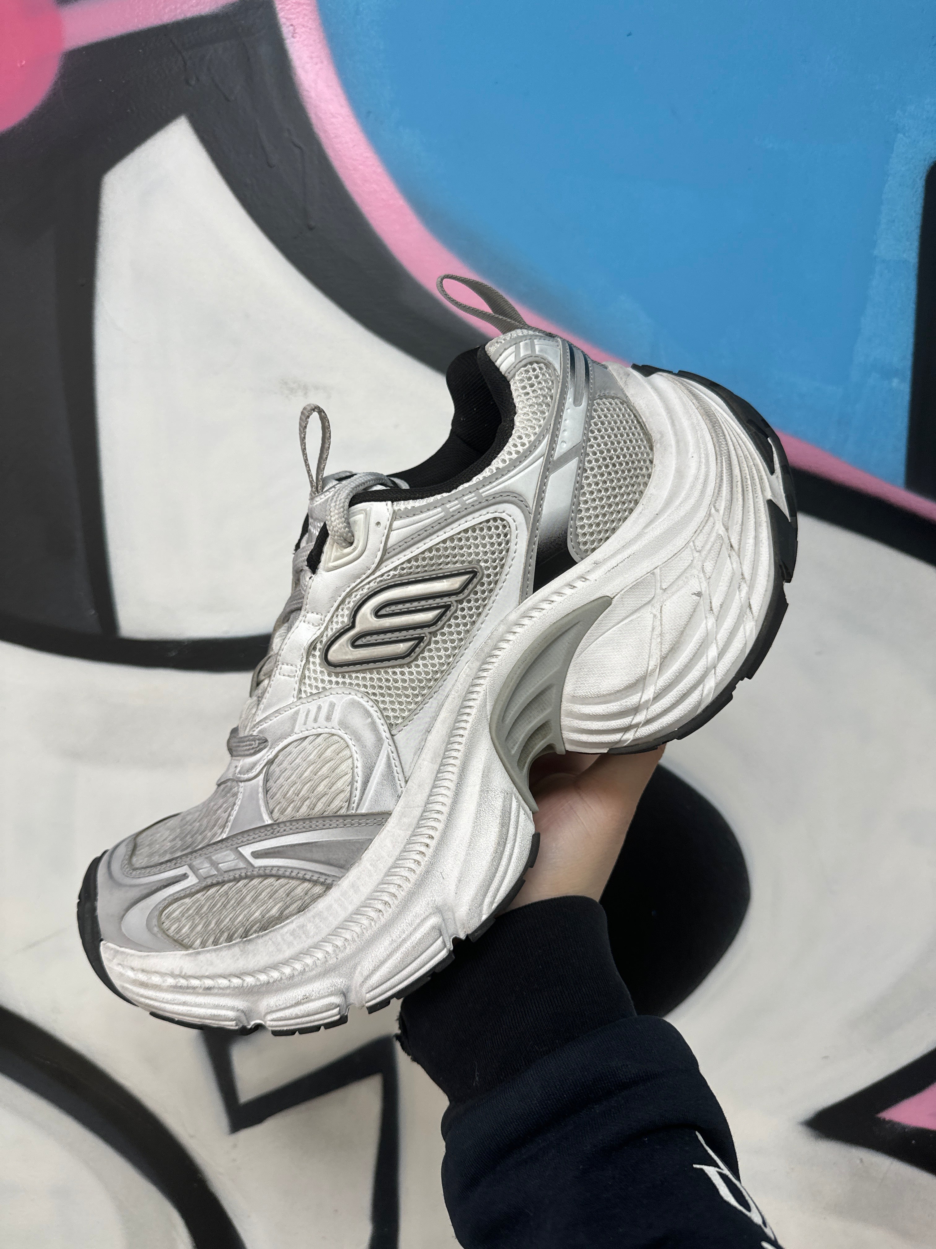 Balenciaga White Black Grey 10XL Sneakers