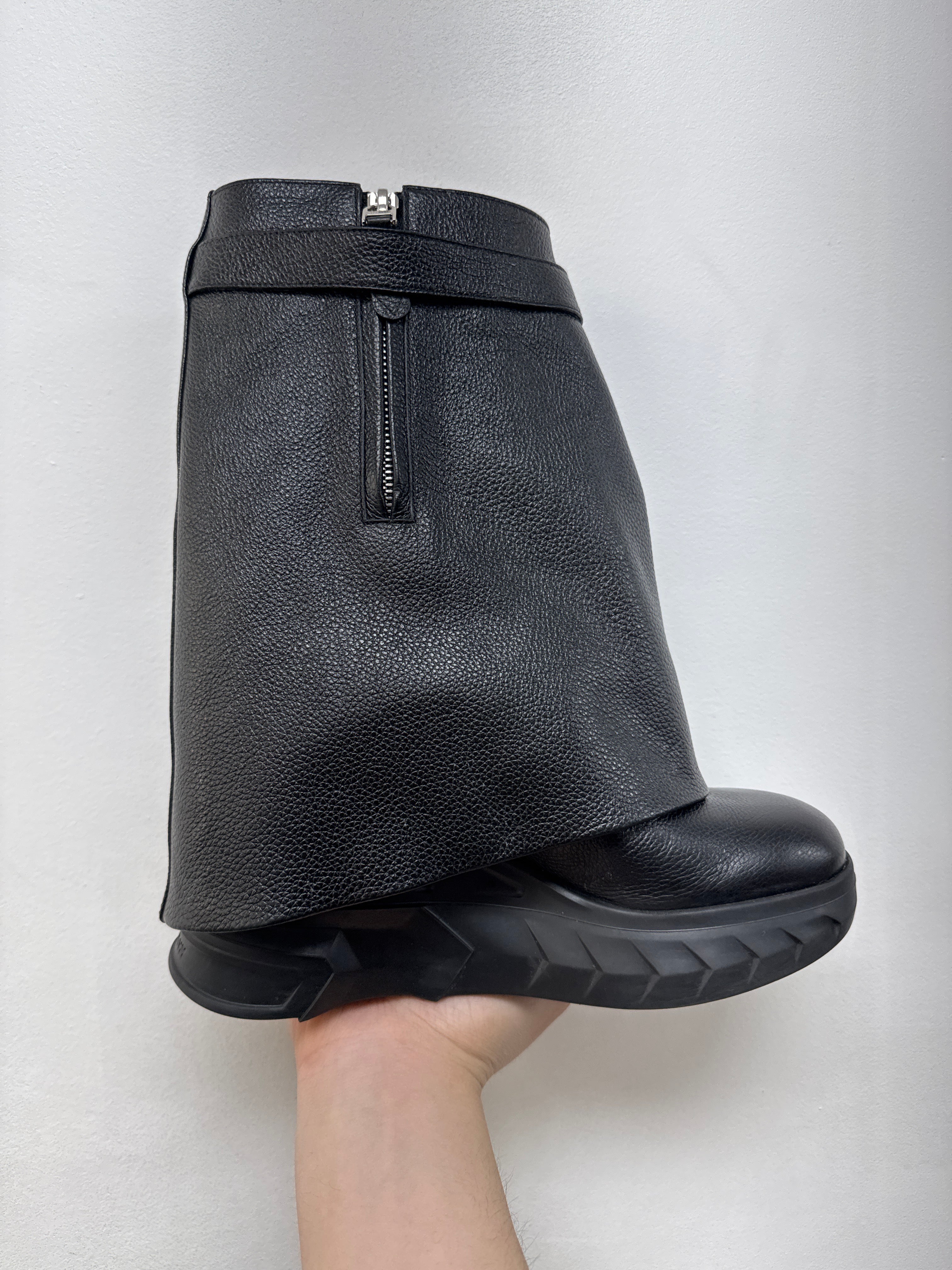 Givenchy Black Shark Biker Boots