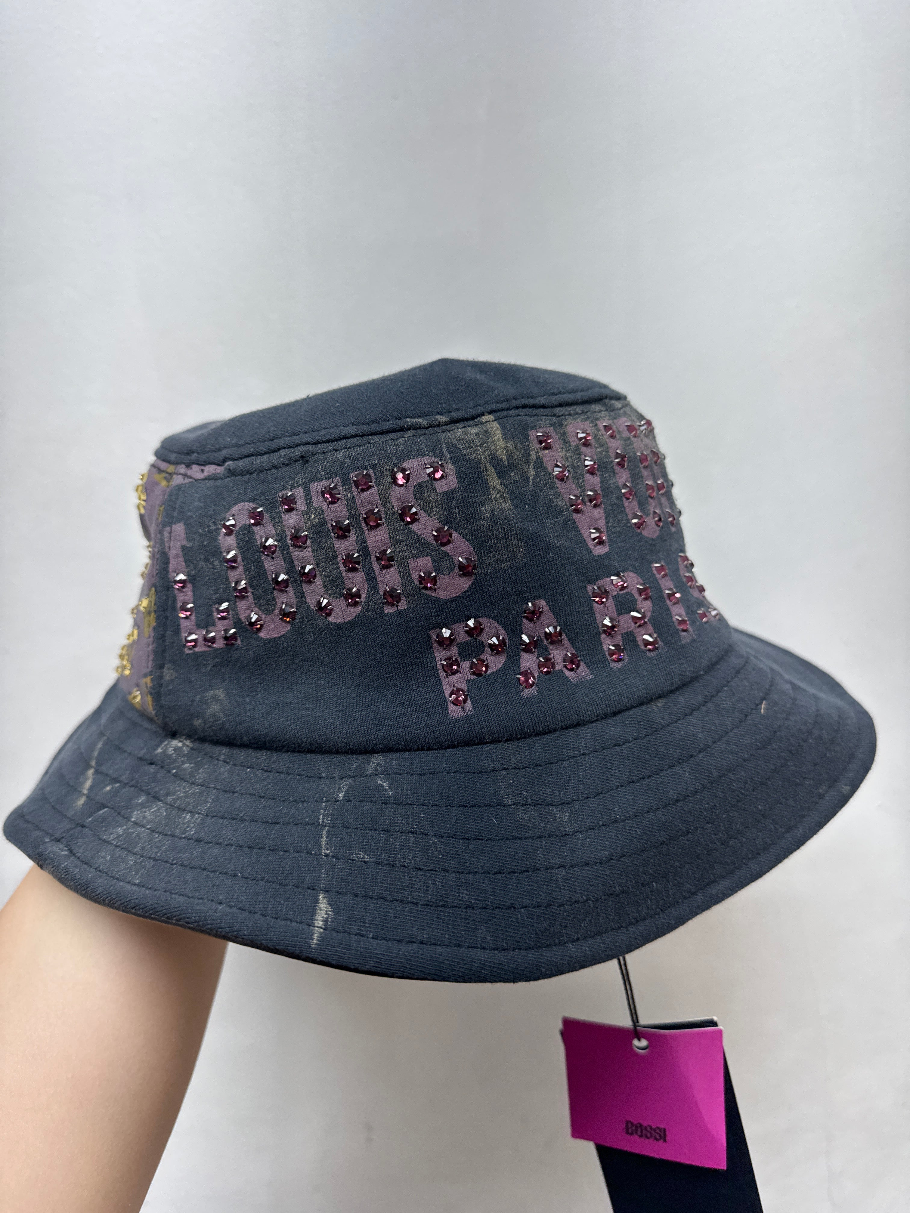 Bossi LV Rhinestone Bucket Hat