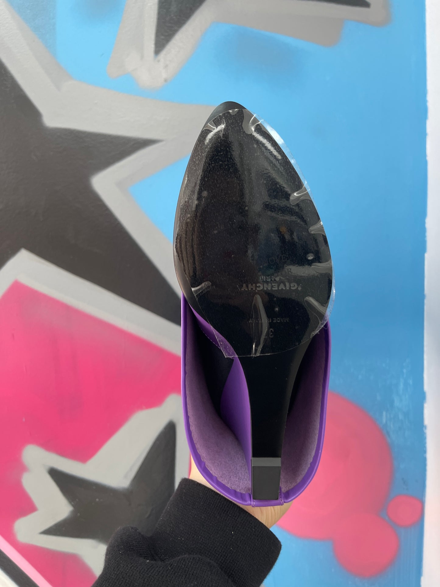 Givenchy Shark Lock Ankle Purple Boots
