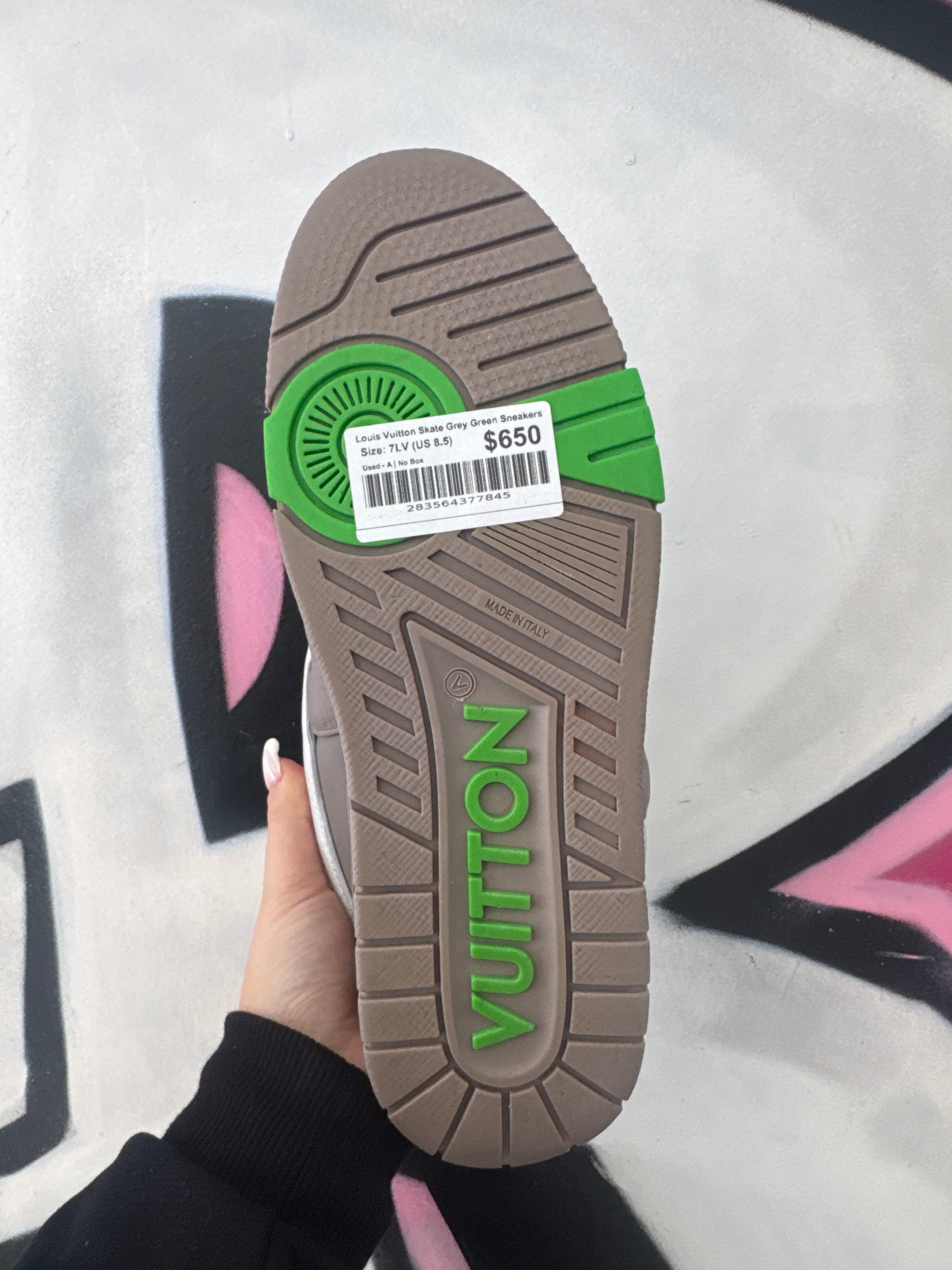 Louis Vuitton Skate Grey Green Sneakers