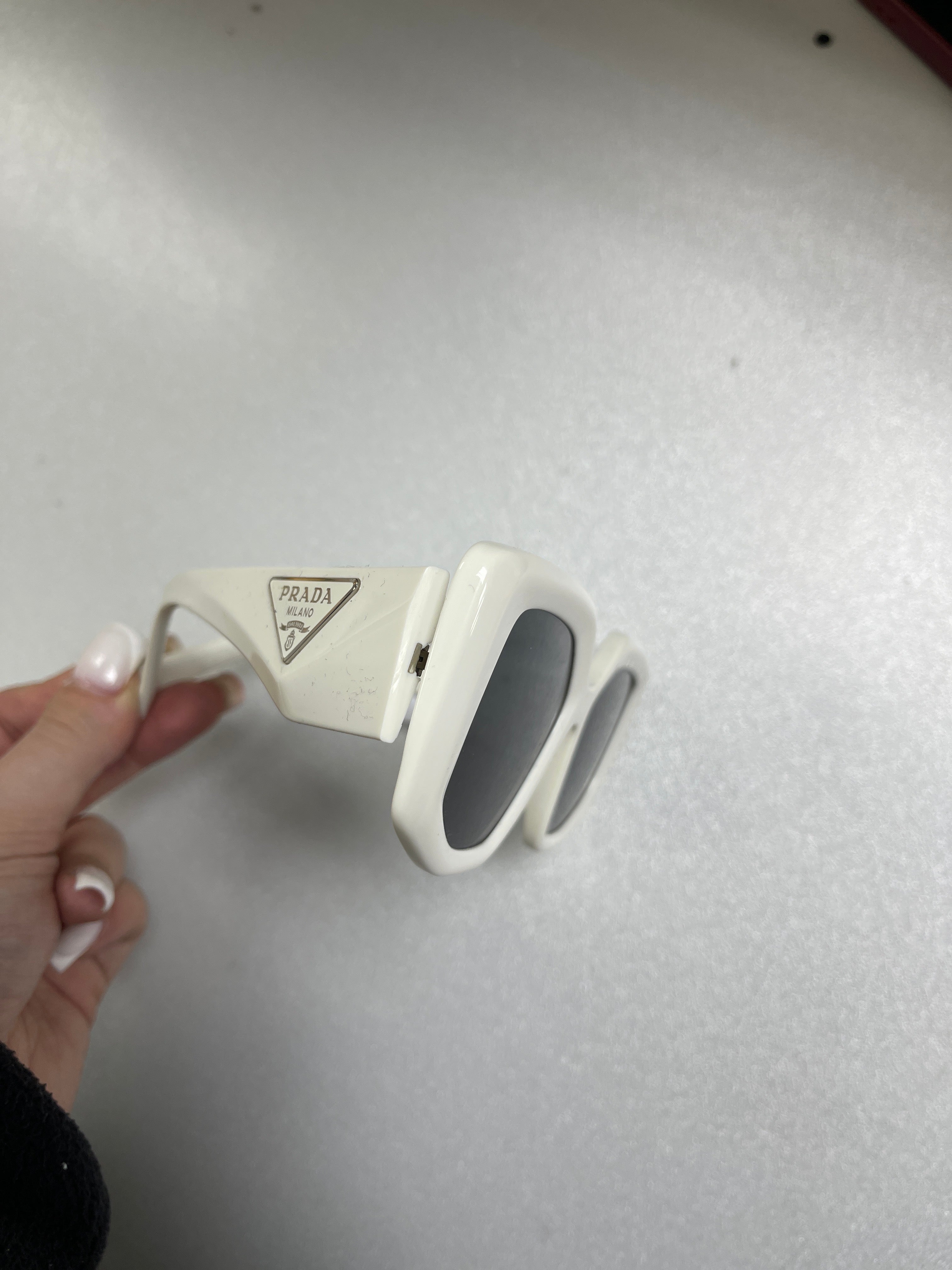 Prada White Silver PR14ZS Sunglasses