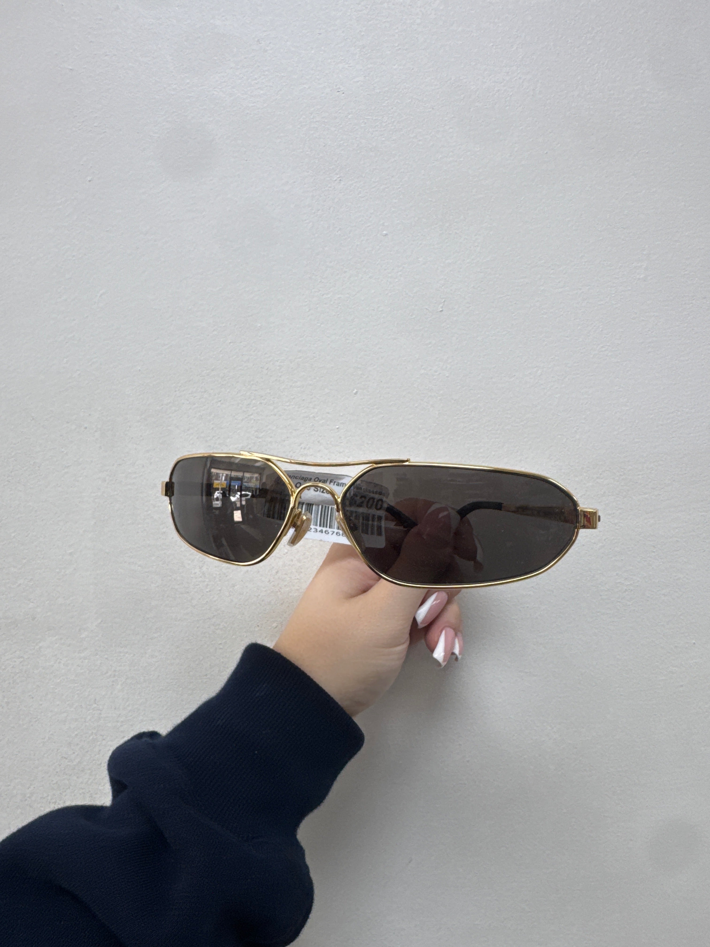 Balenciaga Oval Frame Sunglasses
