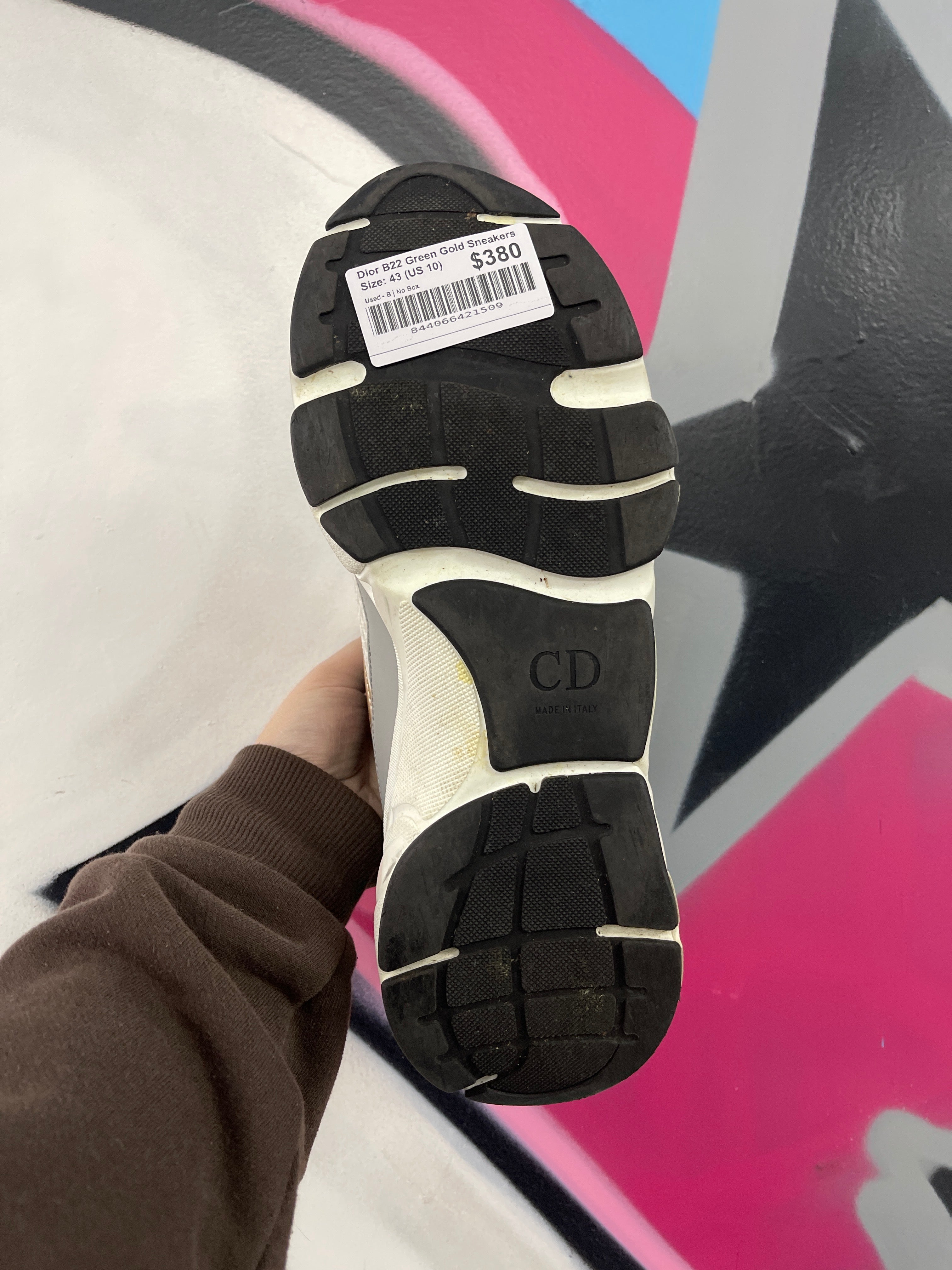 Dior B22 Green Gold Sneakers