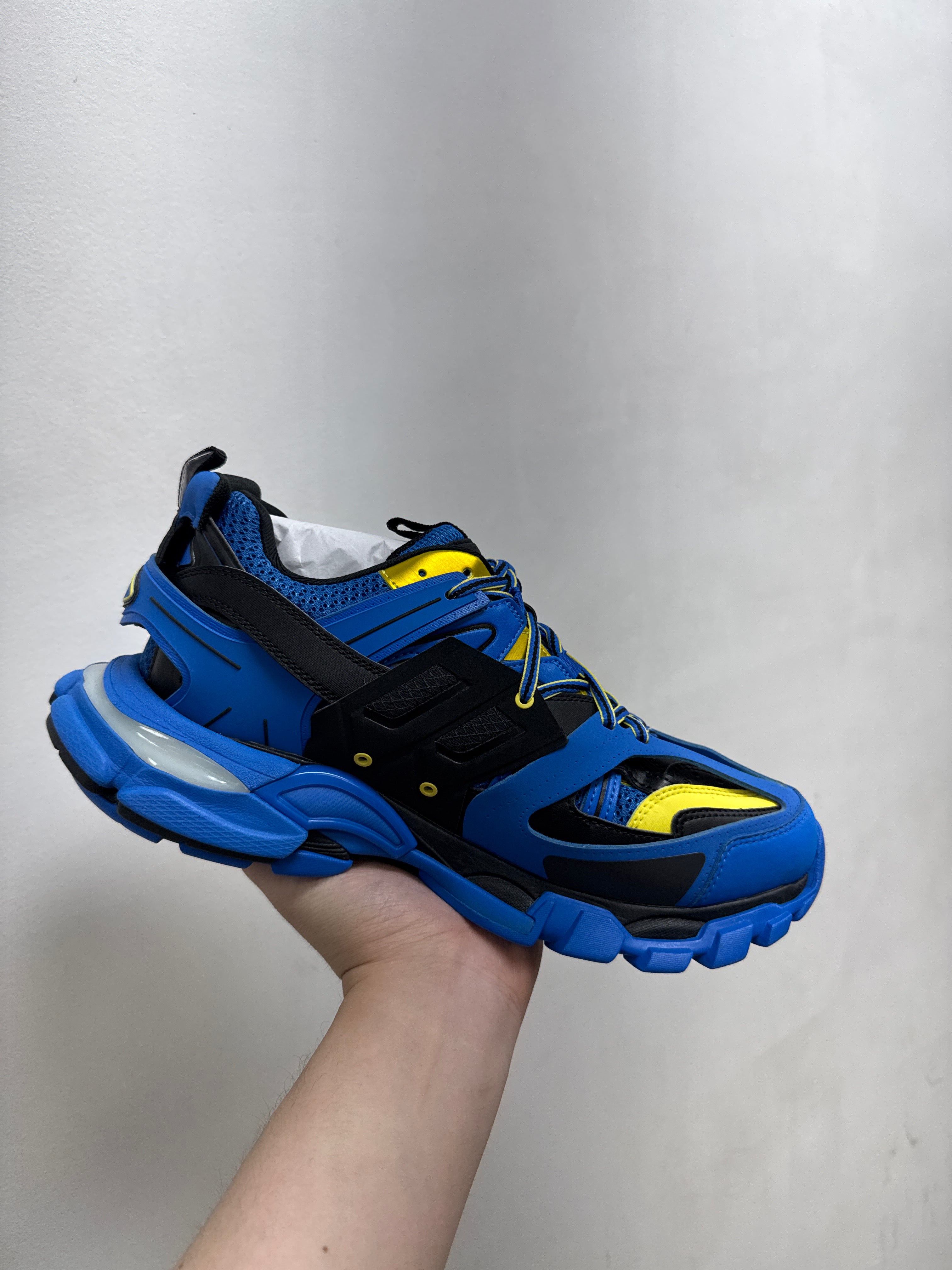 Balenciaga Blue Yellow LED Track Sneakers