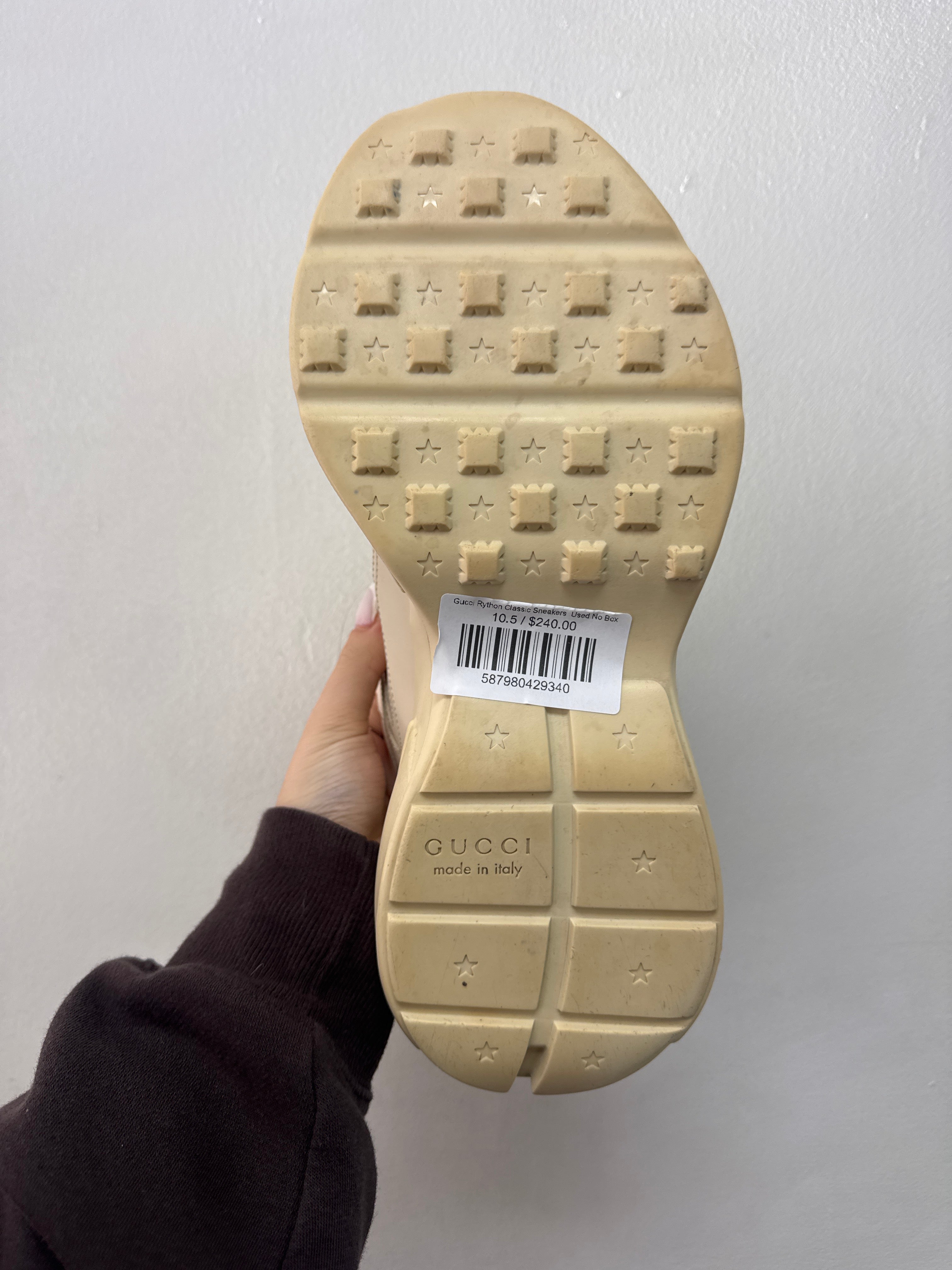 Gucci Rython Classic Sneakers  Used No Box