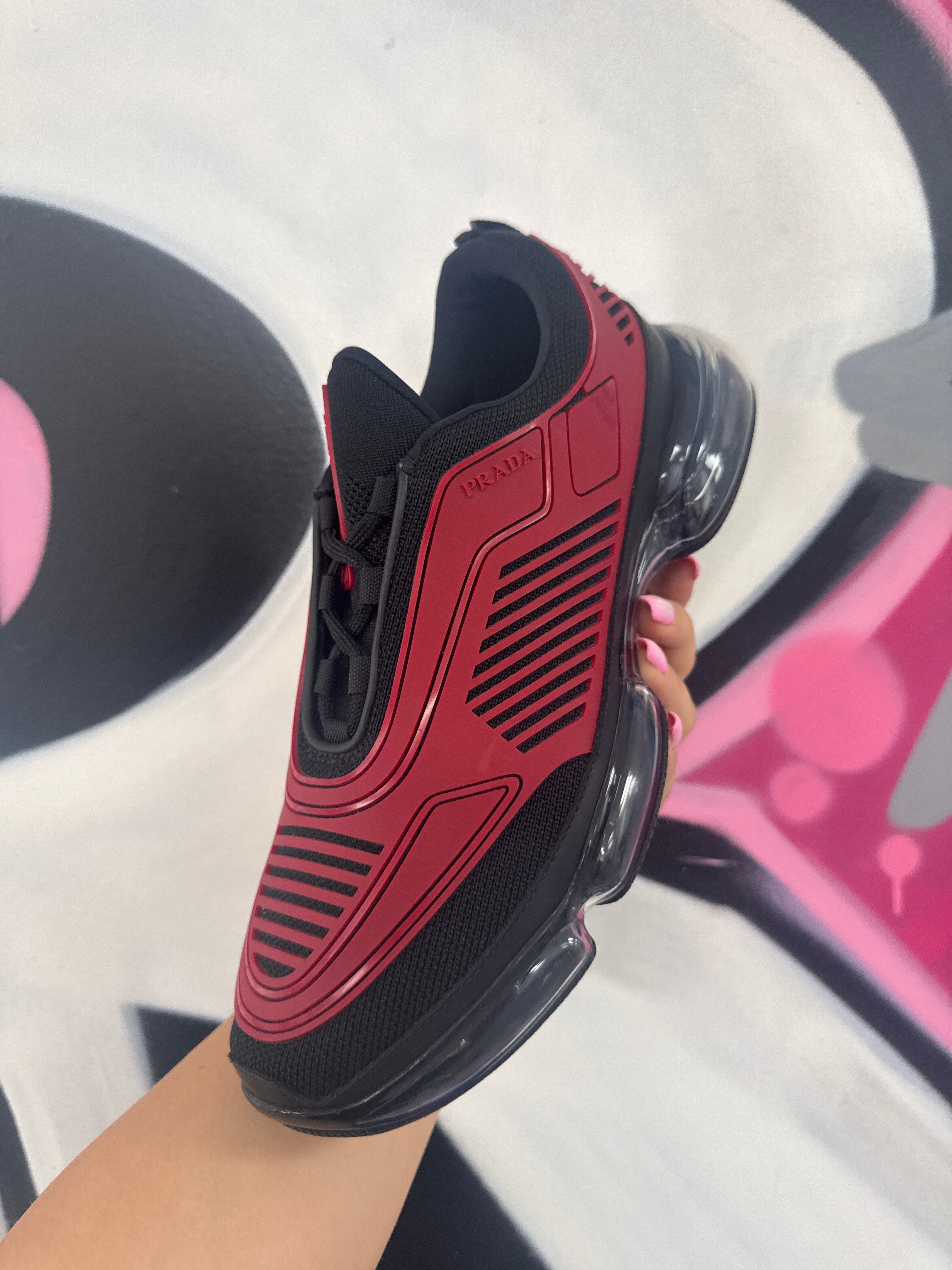 Prada Cloudbust Red Used P7.5 (US 9) With Box